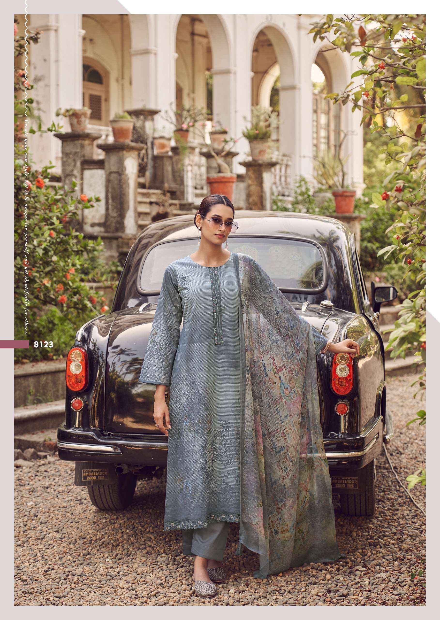 PRM Trendz Noorin Linen Cotton Dress Material 8 pcs Catalogue