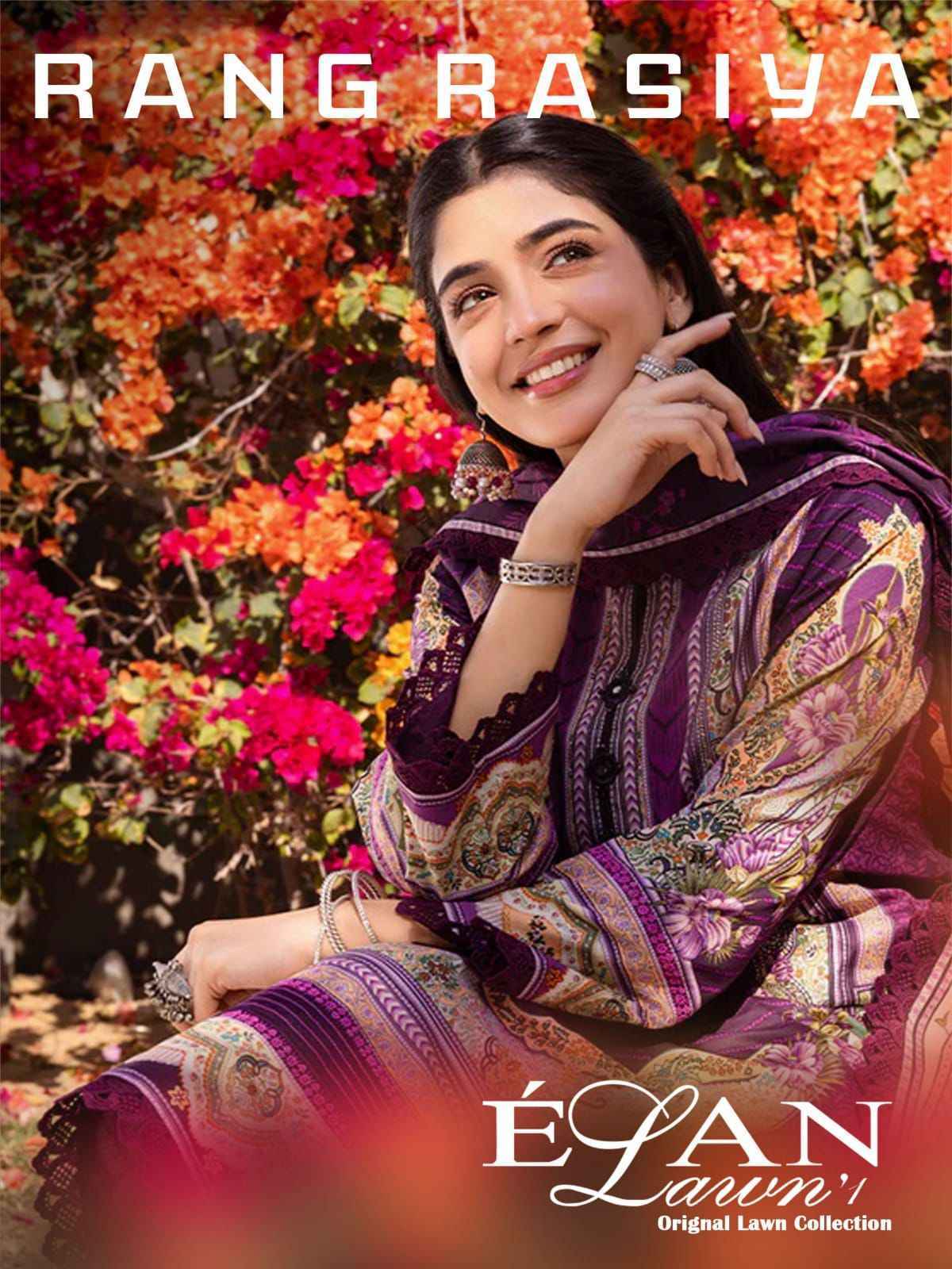 Rang Rasiya Elan Lawn Collection Pure Cotton Dress Material 6 Pc Catalog