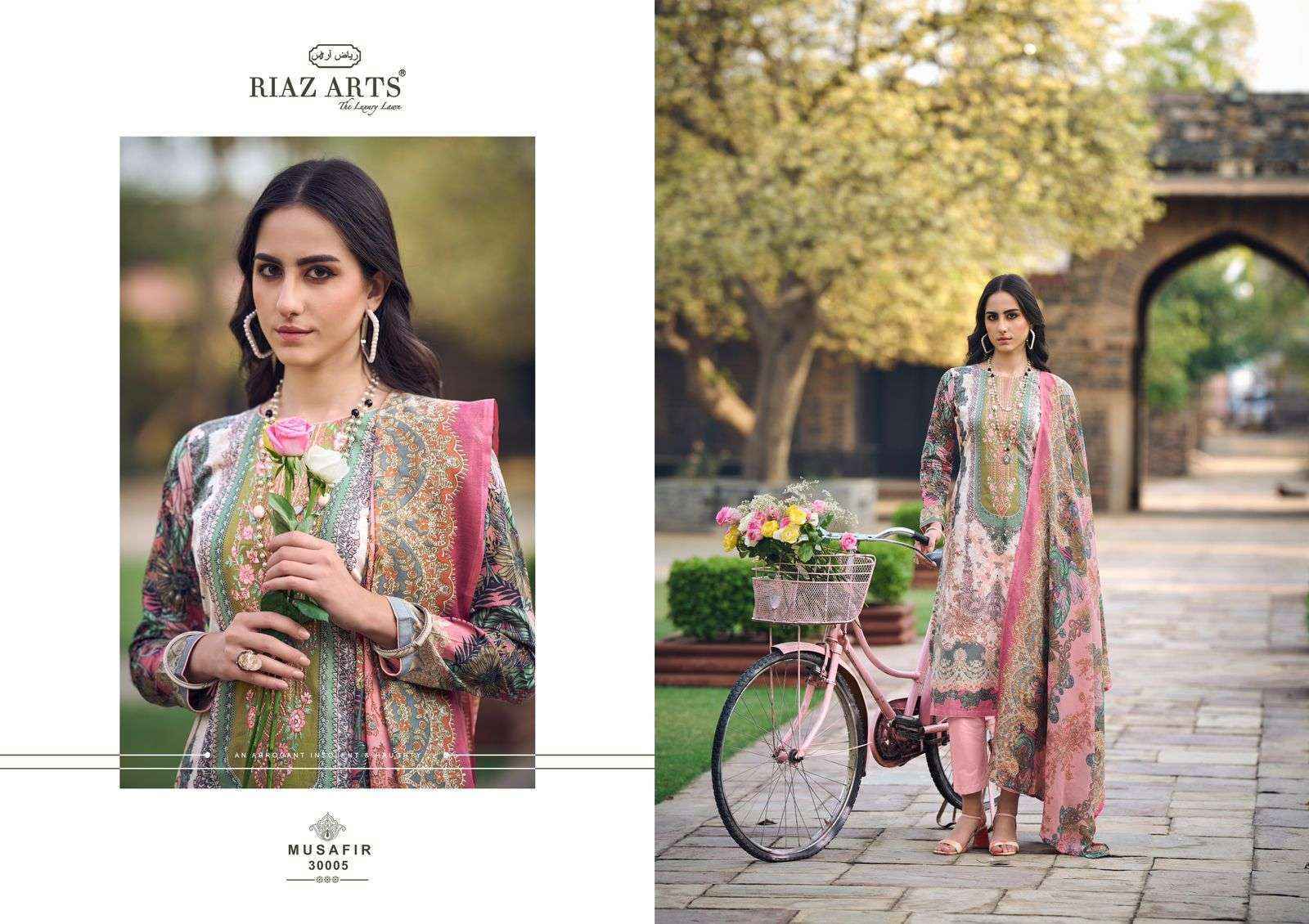 Riaz Rts Riaz Arts Musafir Vol 4 Lawn Cotton Dress Material Online Womens Suits ...