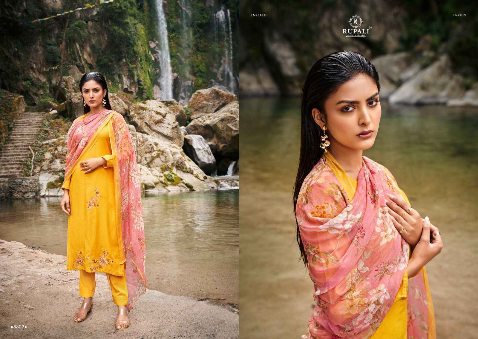 Rupali Fashion Prints Kari Jam Satin Dress Material 4 Pc Catalog