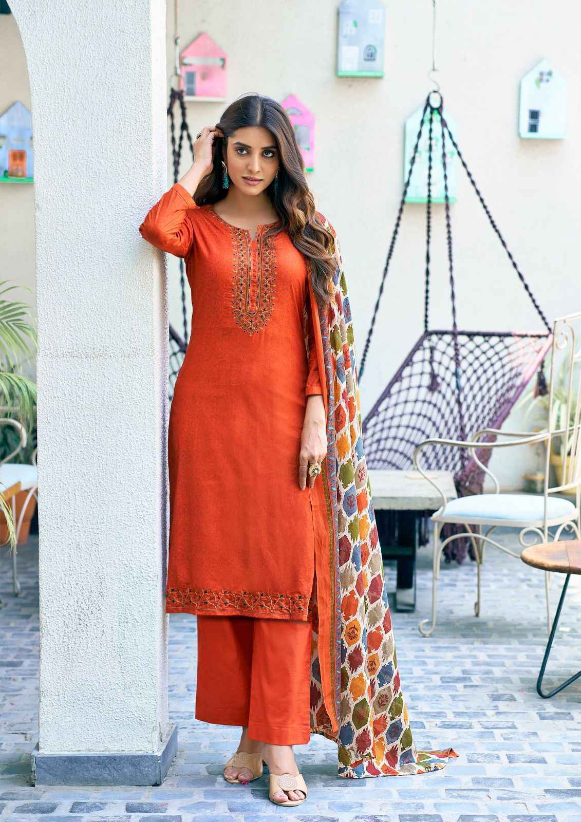 Saanvi Trends Romani Cotton Dress Material 8 pcs Catalogue