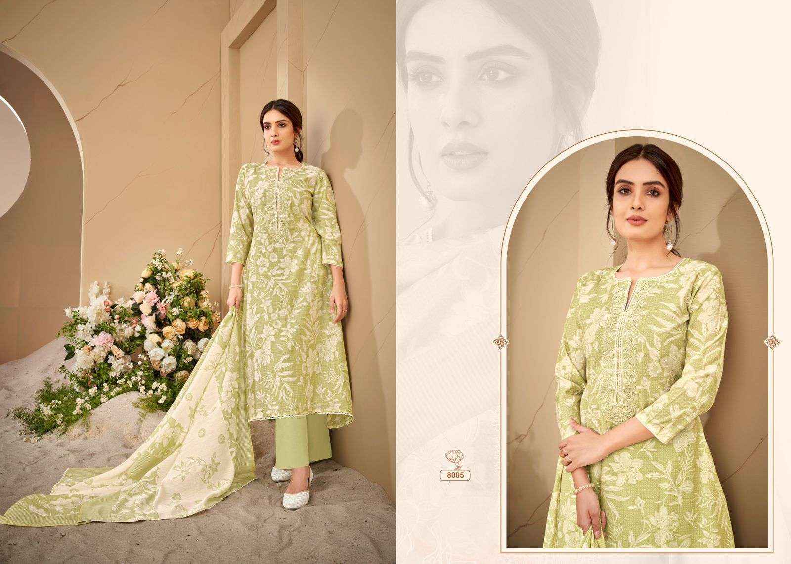 Salvi Fashion Selvina Silk Vol 8 Modal Silk Dress Material 8 pcs Catalogue