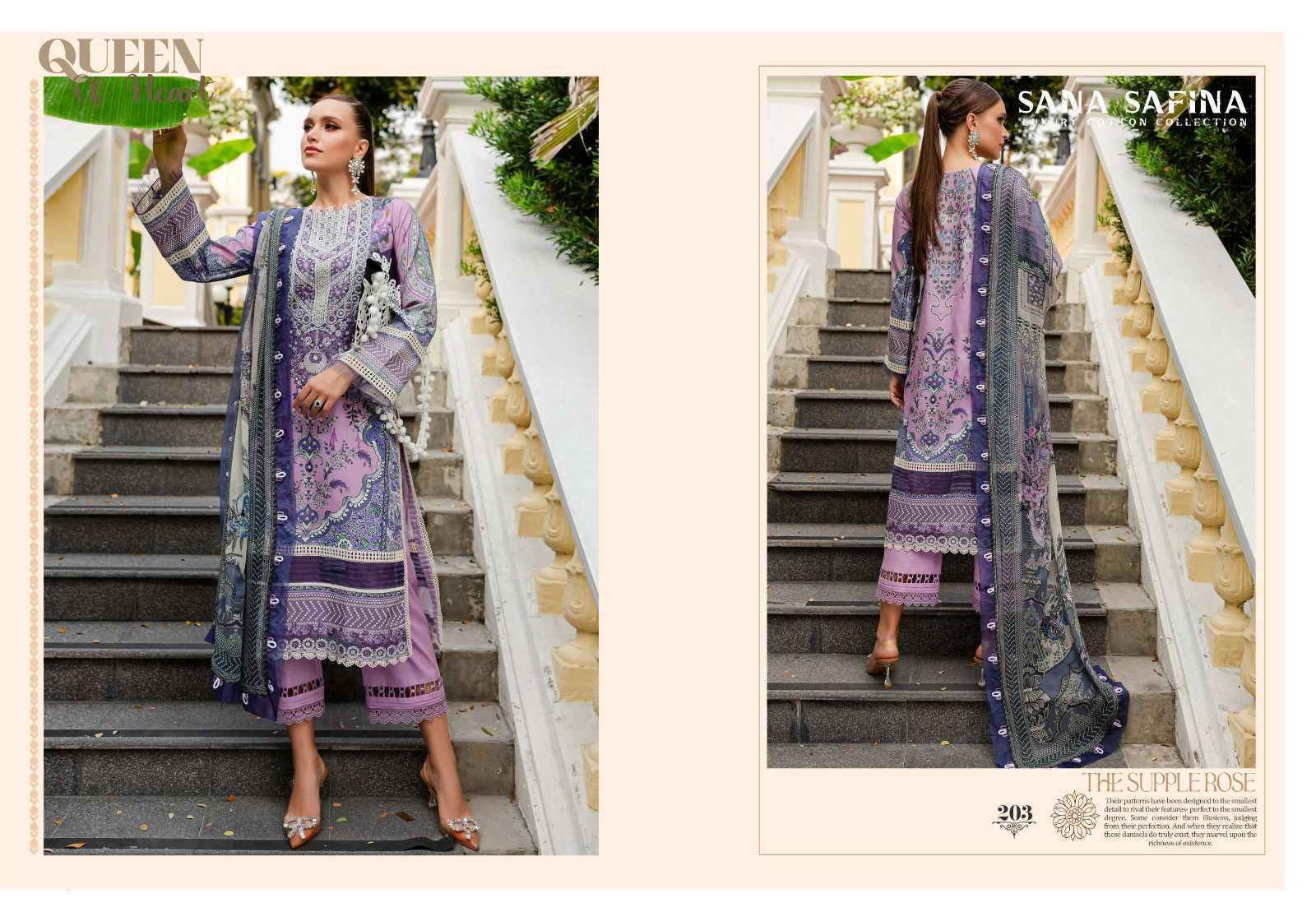 Sana Safina Vol-2 Luxury Cotton Collection Cotton Dress Material 6 pc Cataloge