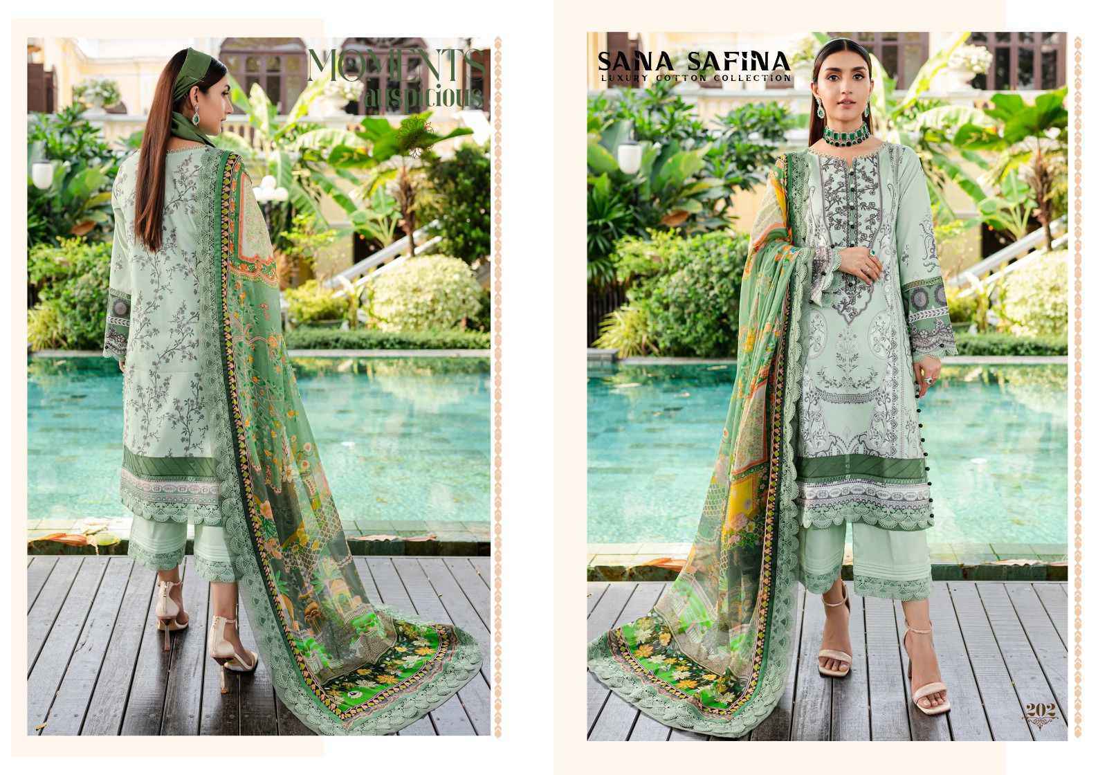 Sana Safina Vol-2 Luxury Cotton Collection Cotton Dress Material 6 pc Cataloge