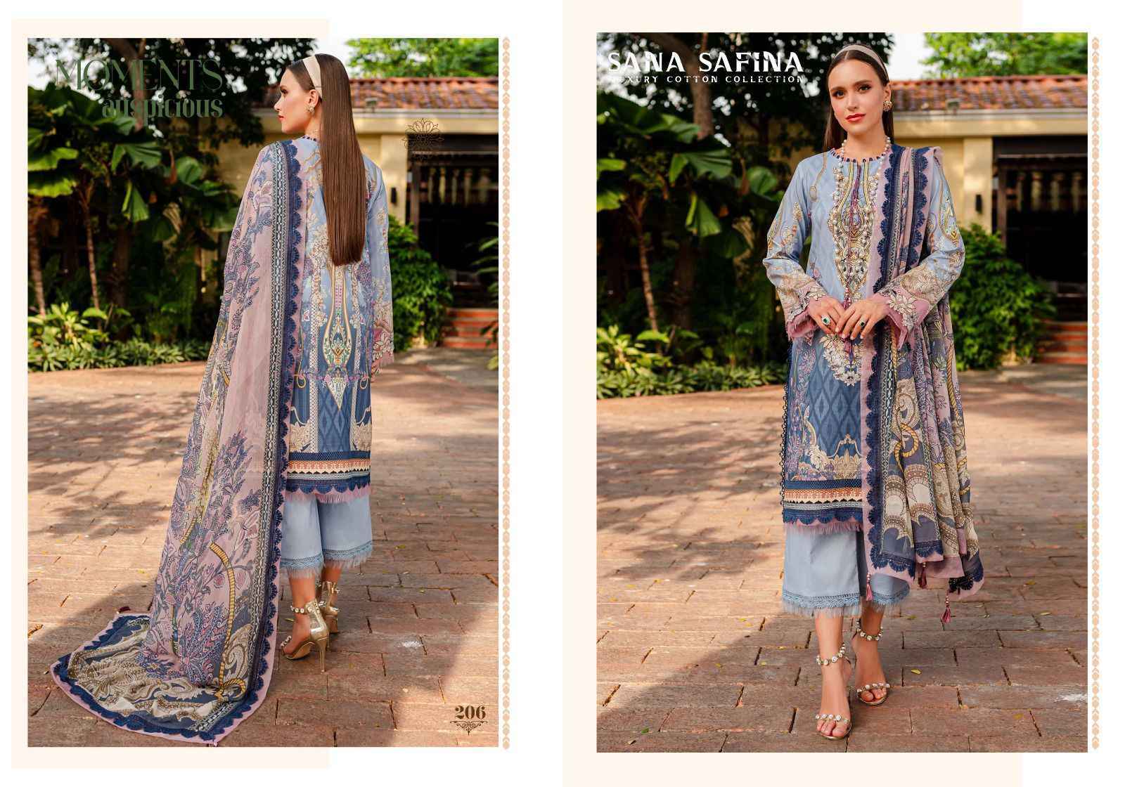 Sana Safina Vol-2 Luxury Cotton Collection Cotton Dress Material 6 pc Cataloge