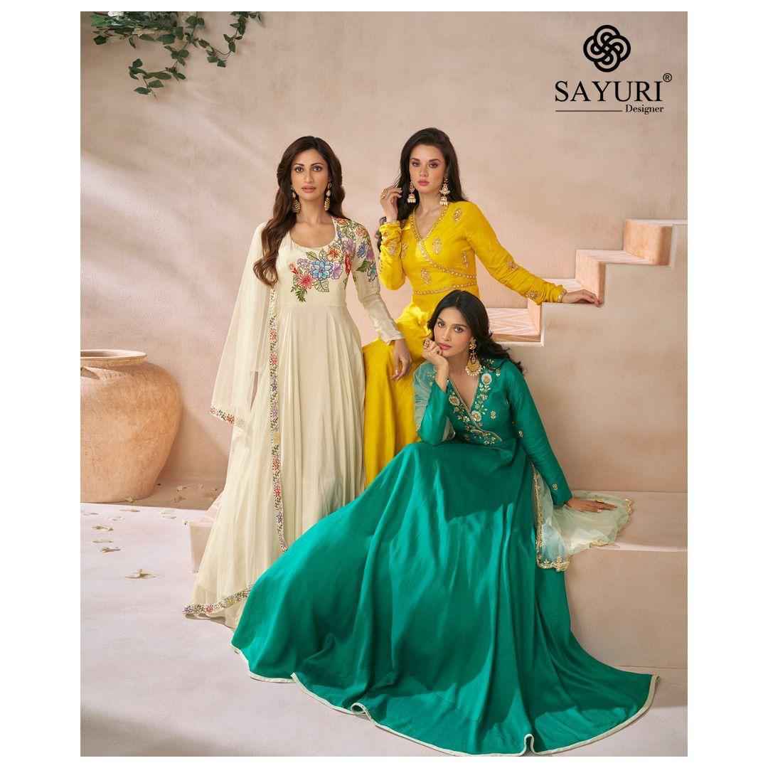 Sayuri Designer Diva Readymade Silk Dress Wholesale Designer Suits Supplier