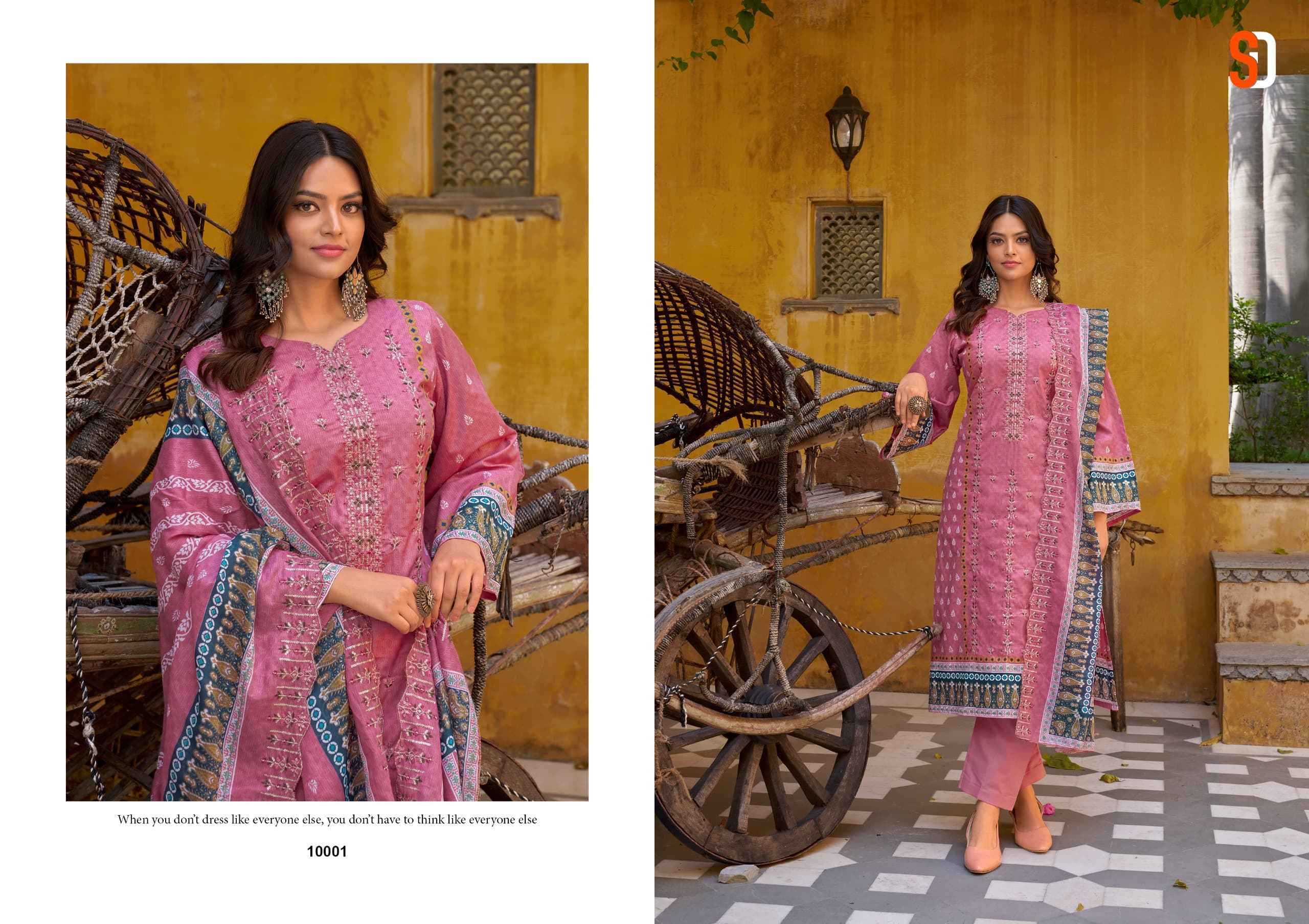 Shraddha Designer Bin Saeed Lawn Collection Vol-10 Cotton Dress Material 8 pc Cataloge