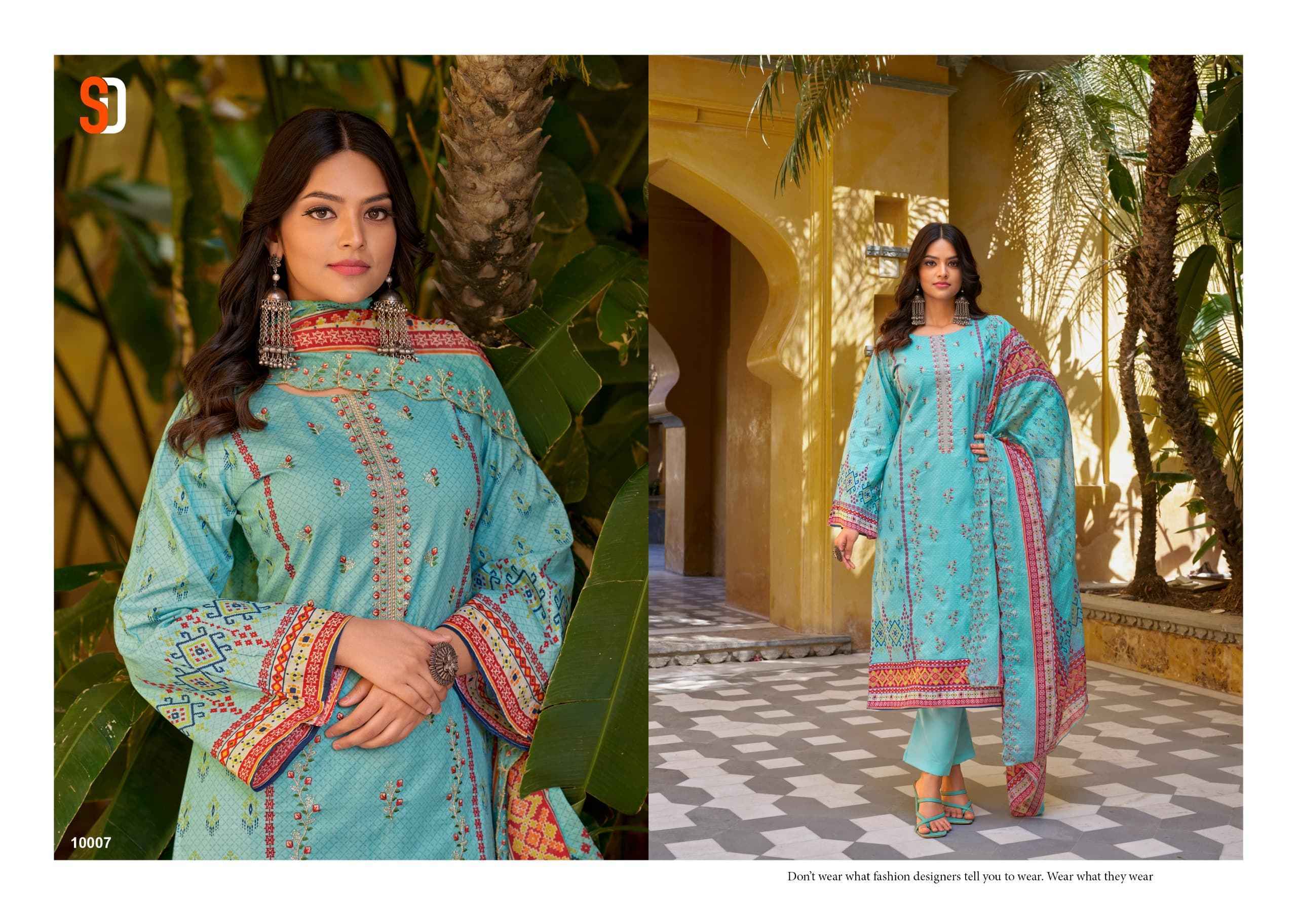 Shraddha Designer Bin Saeed Lawn Collection Vol-10 Cotton Dress Material 8 pc Cataloge