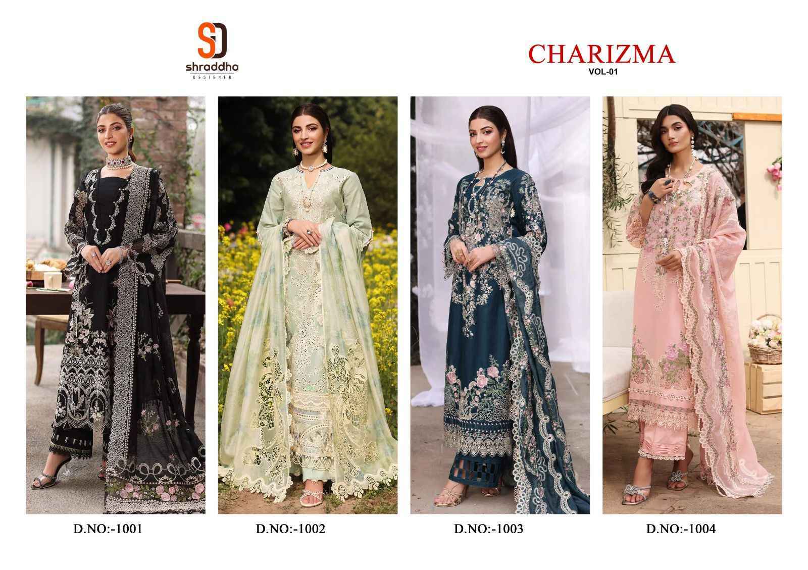 Shraddha Designer Charizma Vol-1 Cotton Dress Material 4 pc Cataloge