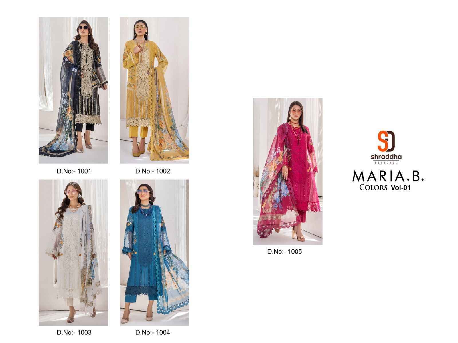 Shraddha Designer Maria.B. Colors Vol-1 Cotton Dress Material 5 pc Catalogue