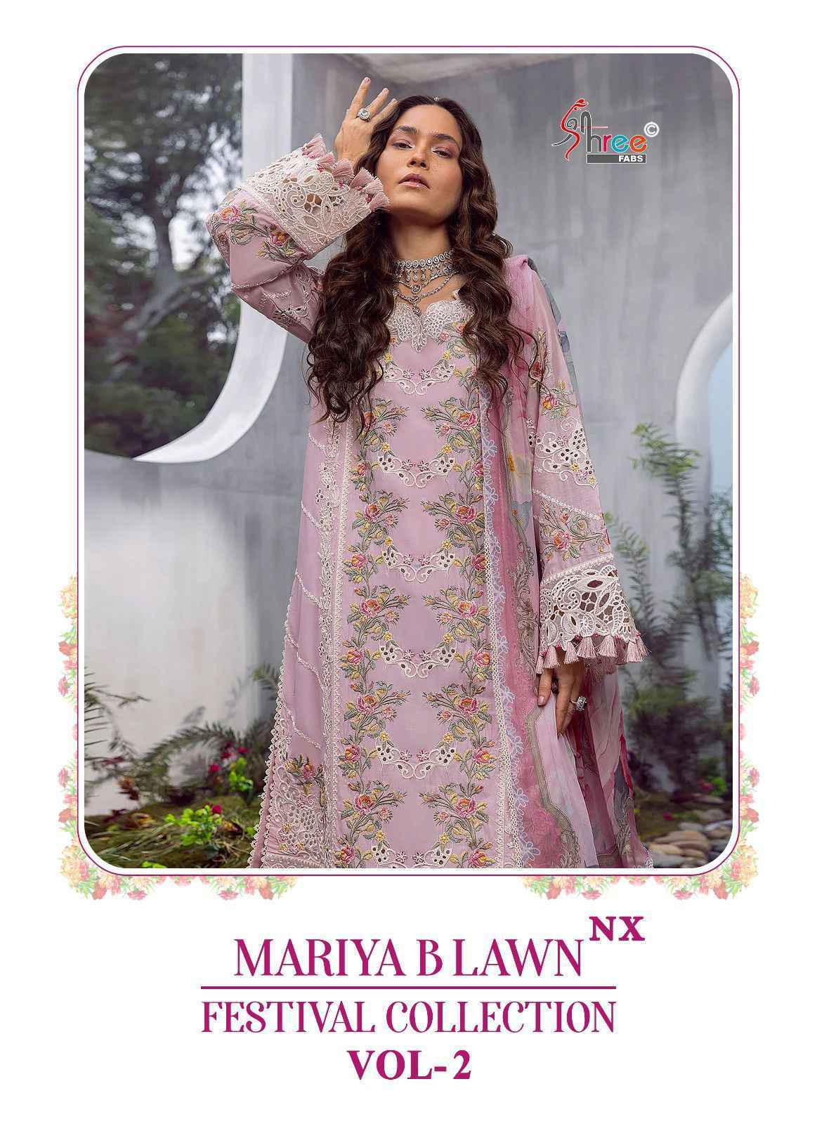 Shree Fab Mariya B Lawn Festival Collection Vol-2 NX Lawn Cotton Dress Material 3 pcs Catalogue