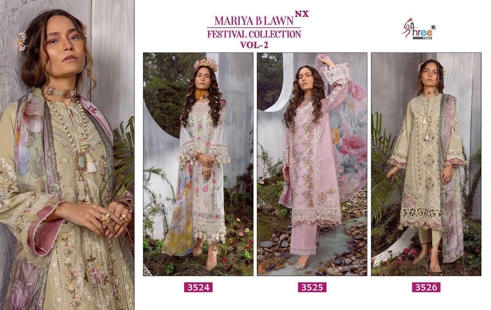 Shree Fab Mariya B Lawn Festival Collection Vol-2 NX Lawn Cotton Dress Material 3 pcs Catalogue