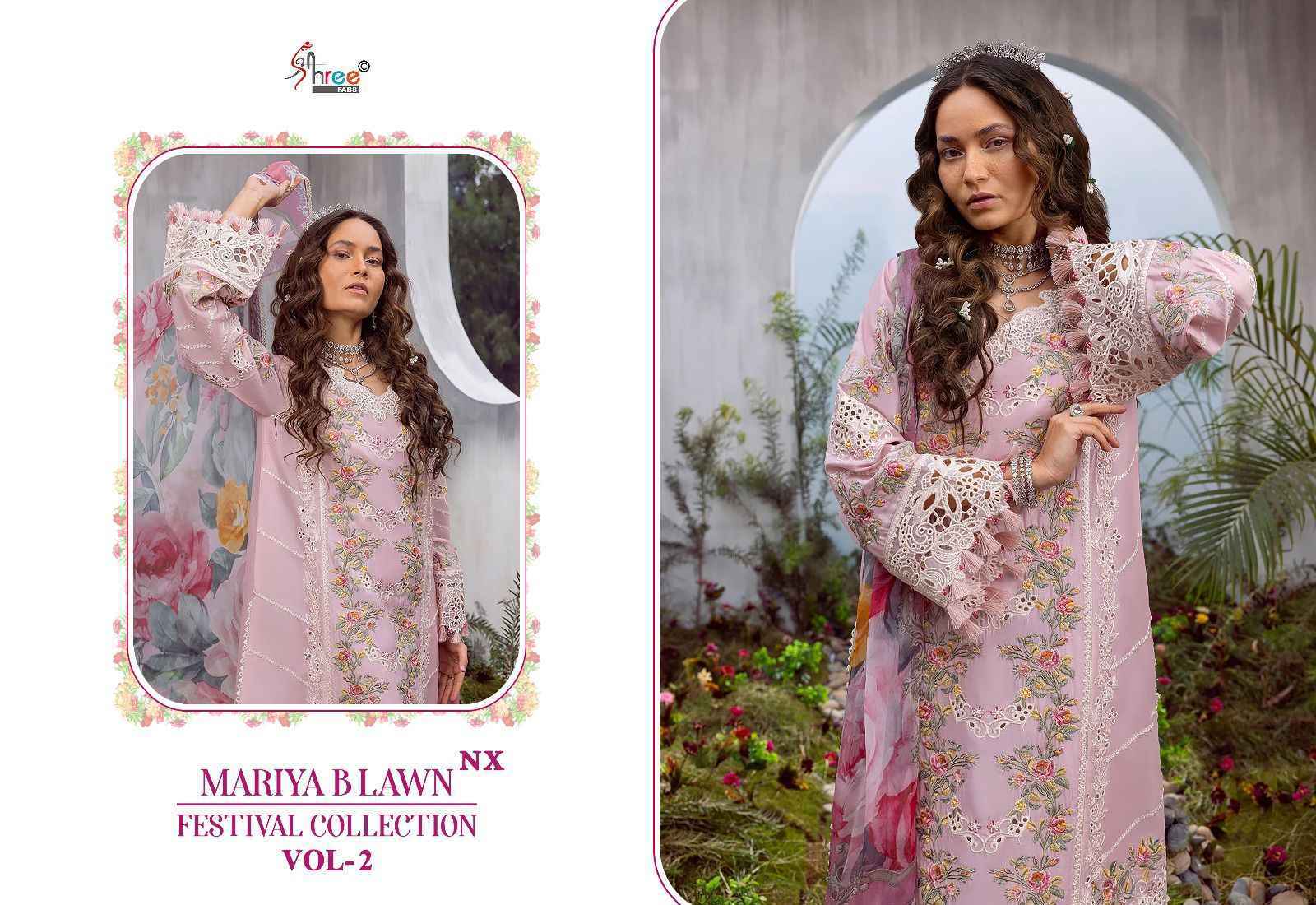Shree Fab Mariya B Lawn Festival Collection Vol-2 NX Lawn Cotton Dress Material 3 pcs Catalogue