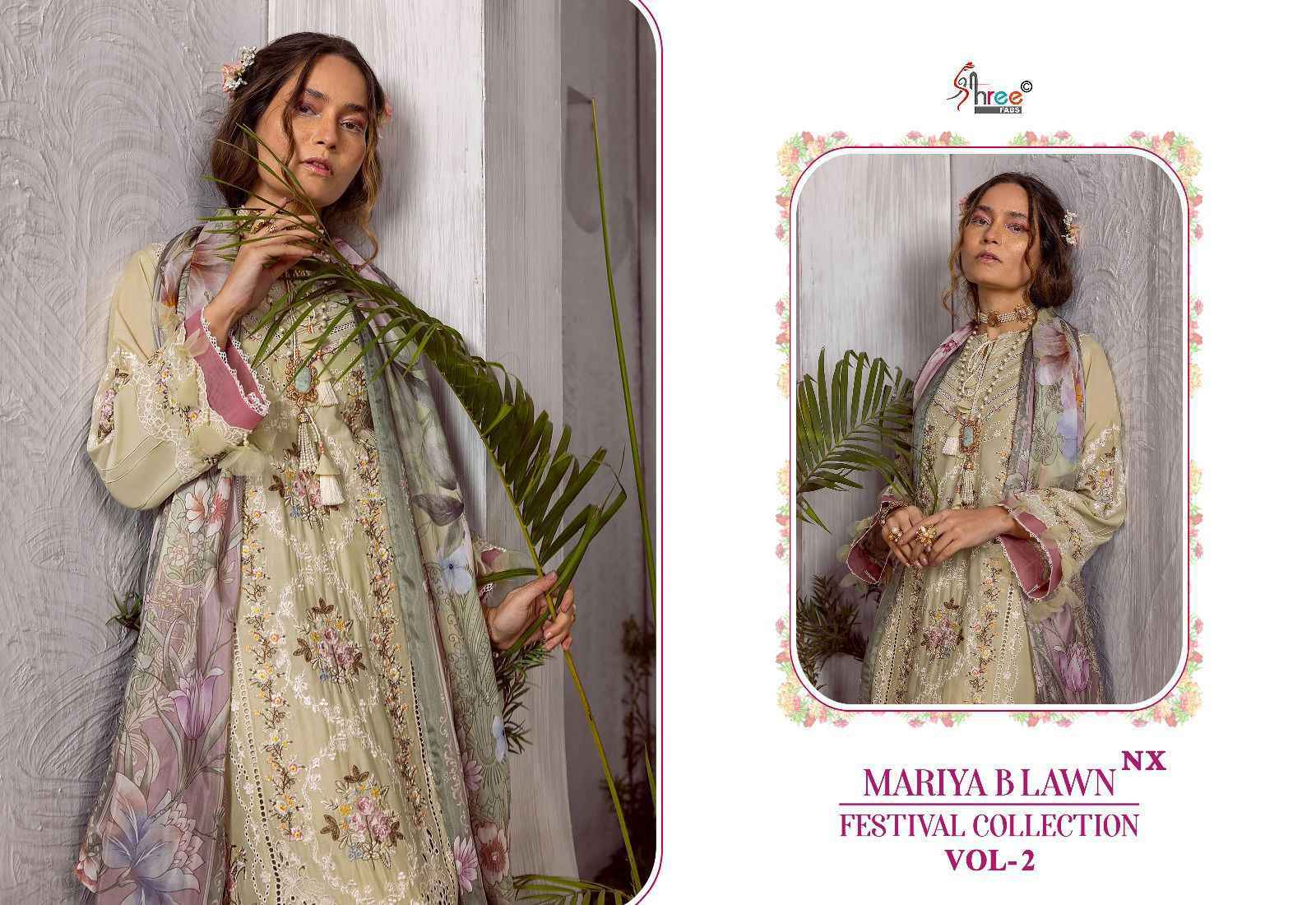 Shree Fab Mariya B Lawn Festival Collection Vol-2 NX Lawn Cotton Dress Material 3 pcs Catalogue