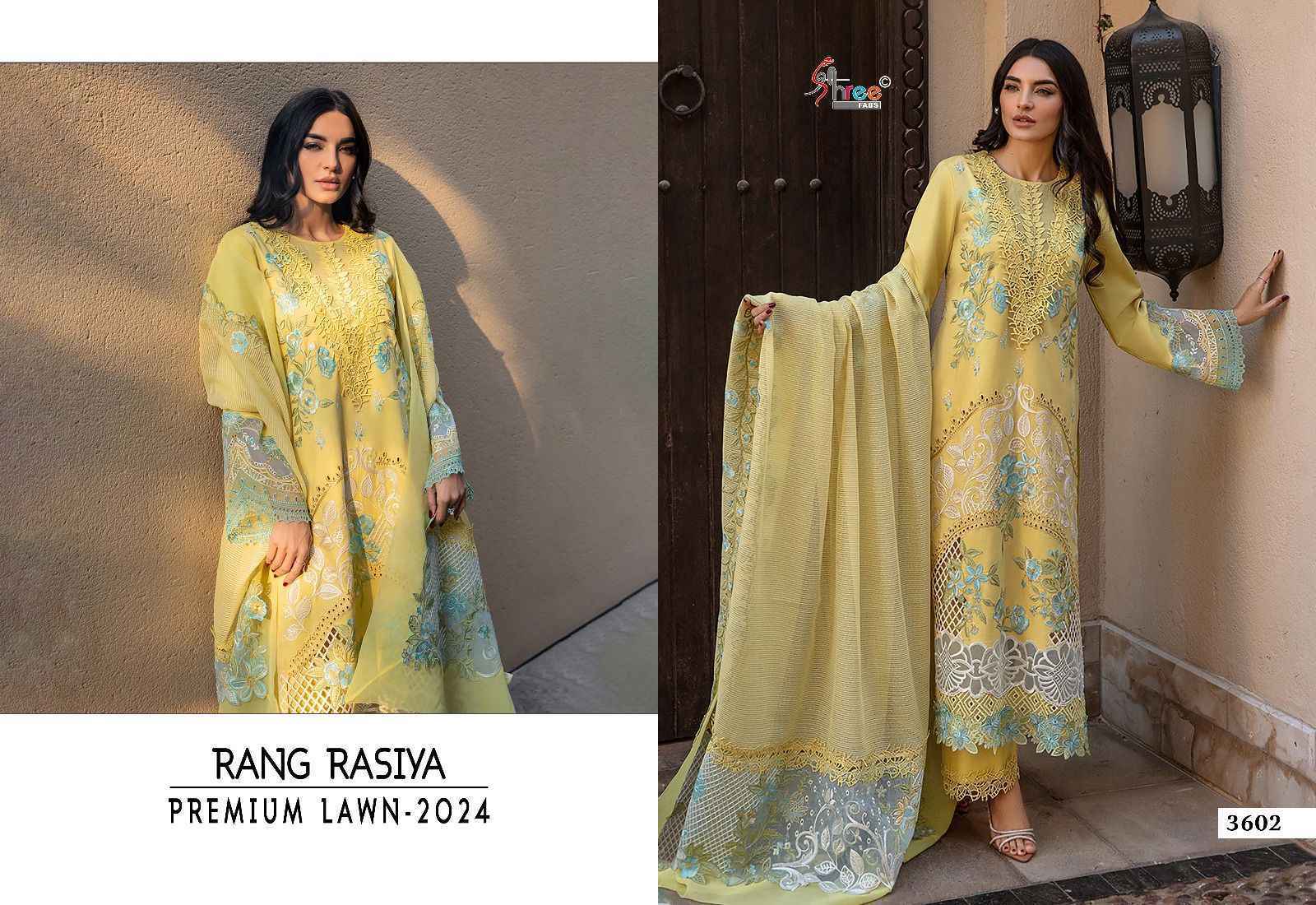 Shree Fab Rang Rasiya Premium Lawn Vol-24 Lawn Cotton Dress Material 4 pcs Cataloge