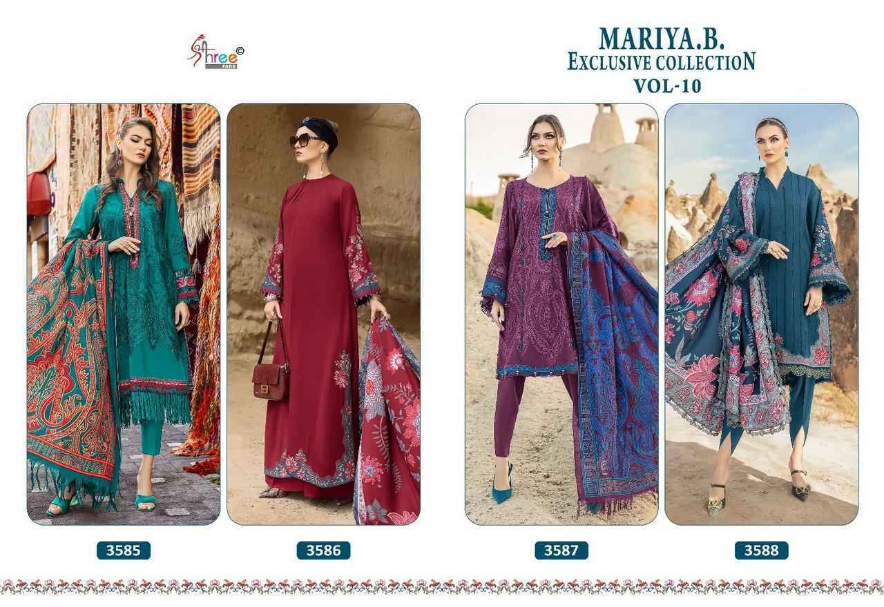 Shree Fabs Mariya B Exclusive Collection Vol-10 Rayon Cotton Dress Material 4 Pcs Catalog