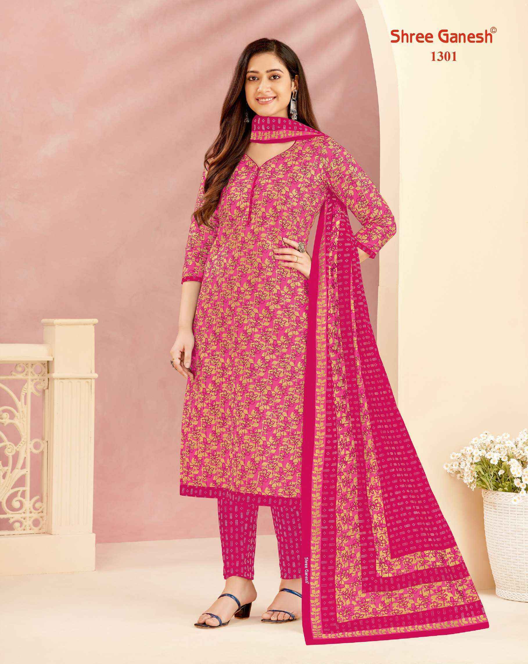 Shree Ganesh Vaani Vol 3 Jaipuri Cotton Dress Material 20 pcs Catalogue