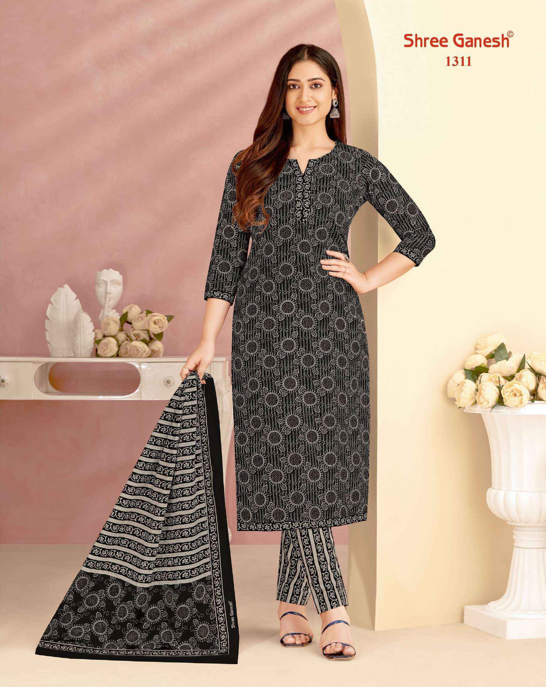 Shree Ganesh Vaani Vol 3 Jaipuri Cotton Dress Material 20 pcs Catalogue