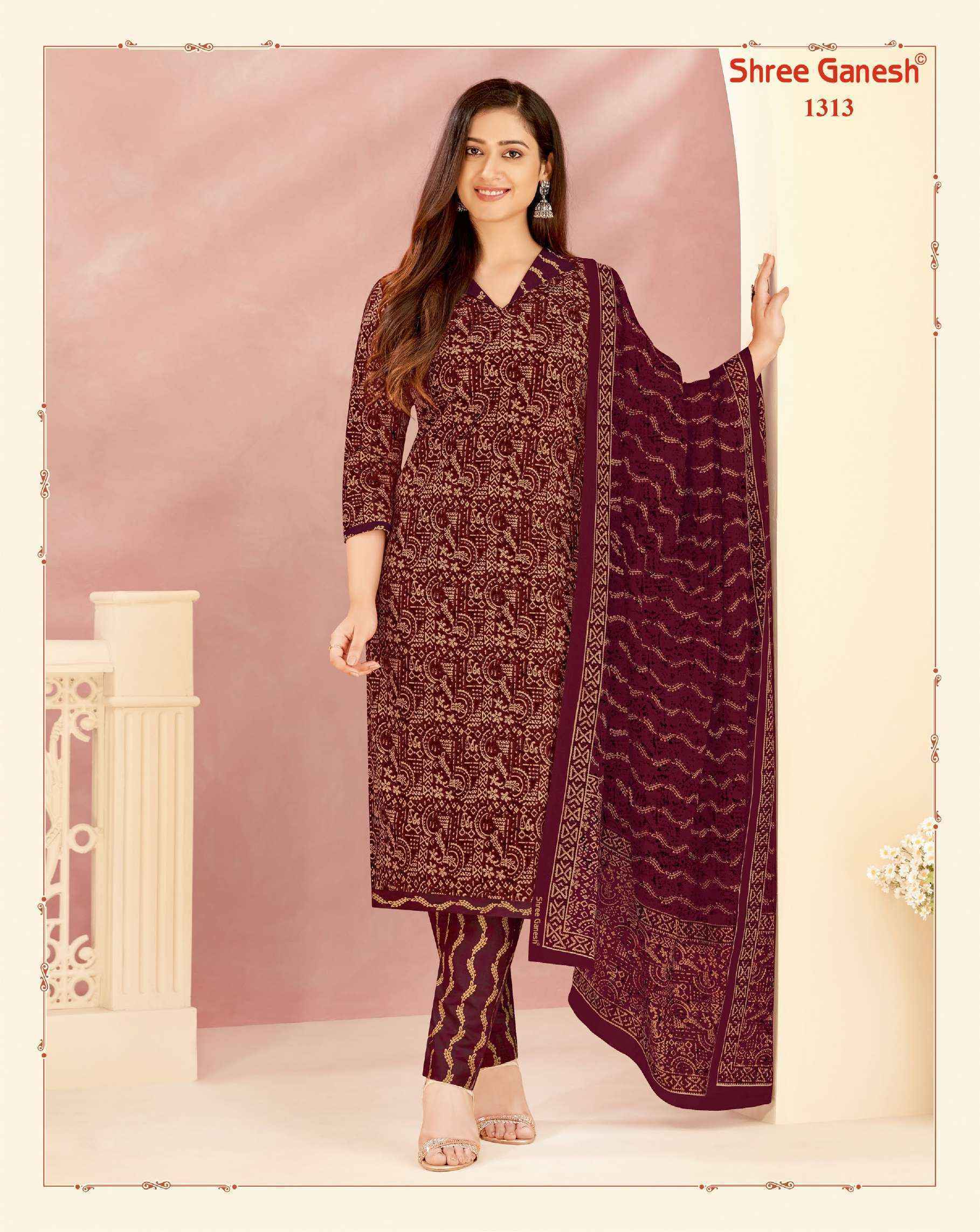 Shree Ganesh Vaani Vol 3 Jaipuri Cotton Dress Material 20 pcs Catalogue