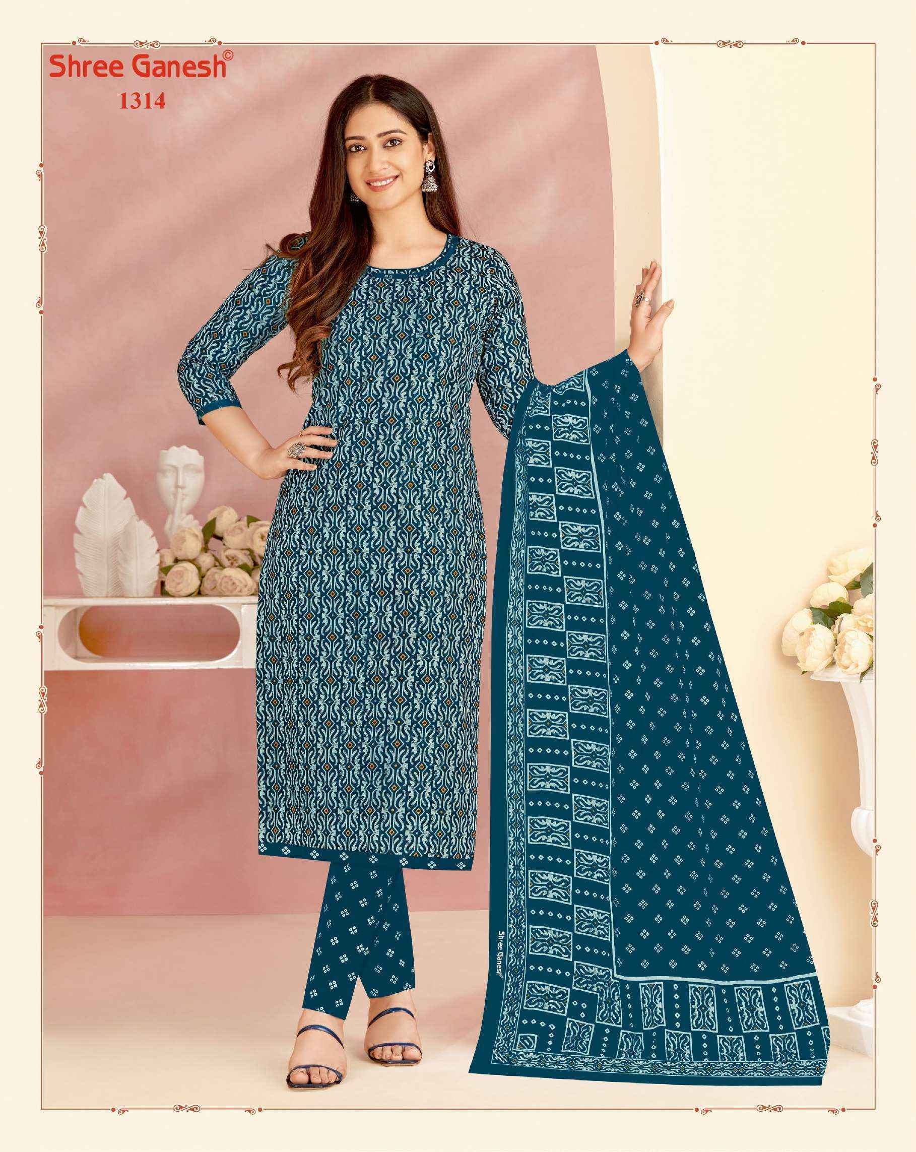Shree Ganesh Vaani Vol 3 Jaipuri Cotton Dress Material 20 pcs Catalogue