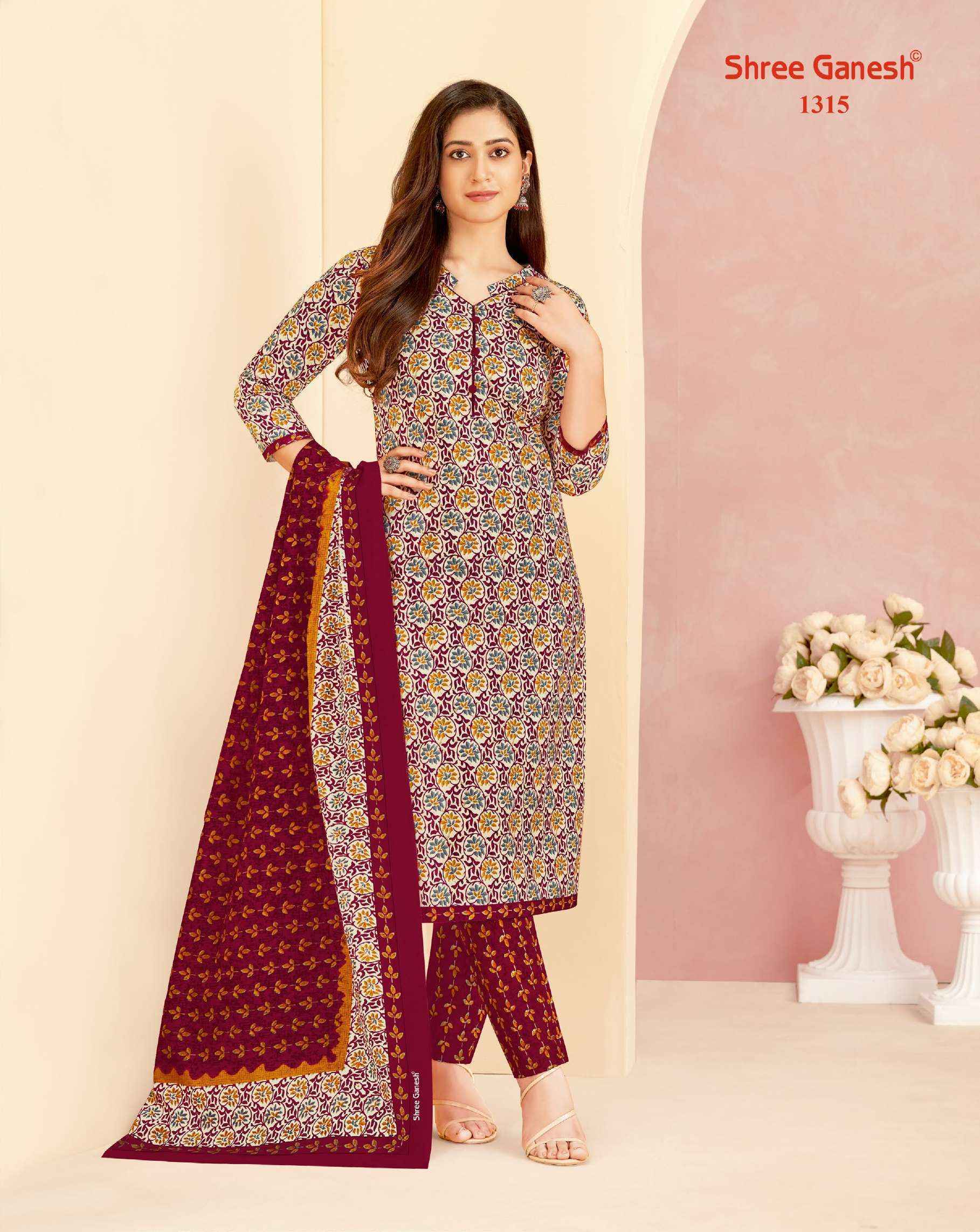 Shree Ganesh Vaani Vol 3 Jaipuri Cotton Dress Material 20 pcs Catalogue