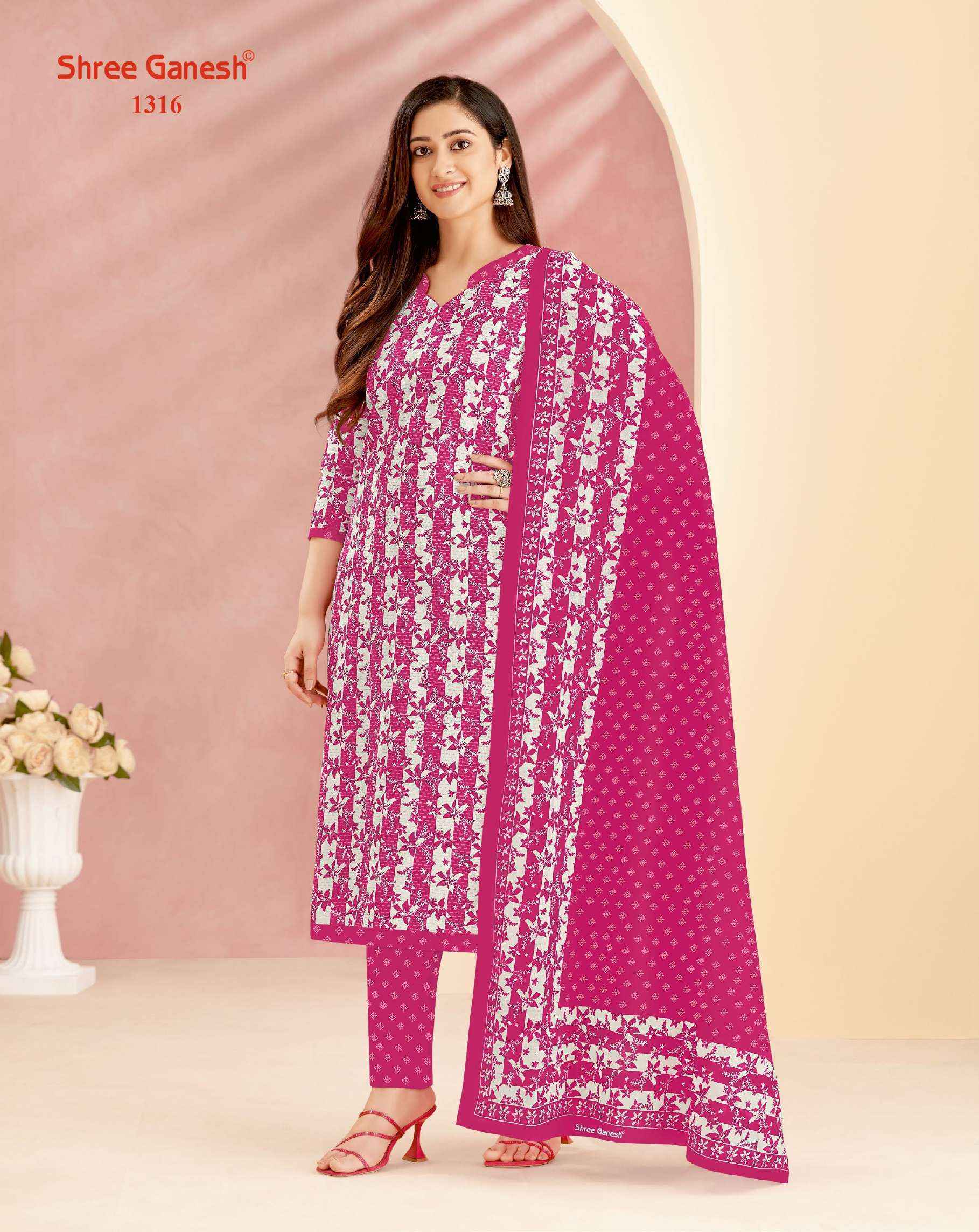 Shree Ganesh Vaani Vol 3 Jaipuri Cotton Dress Material 20 pcs Catalogue