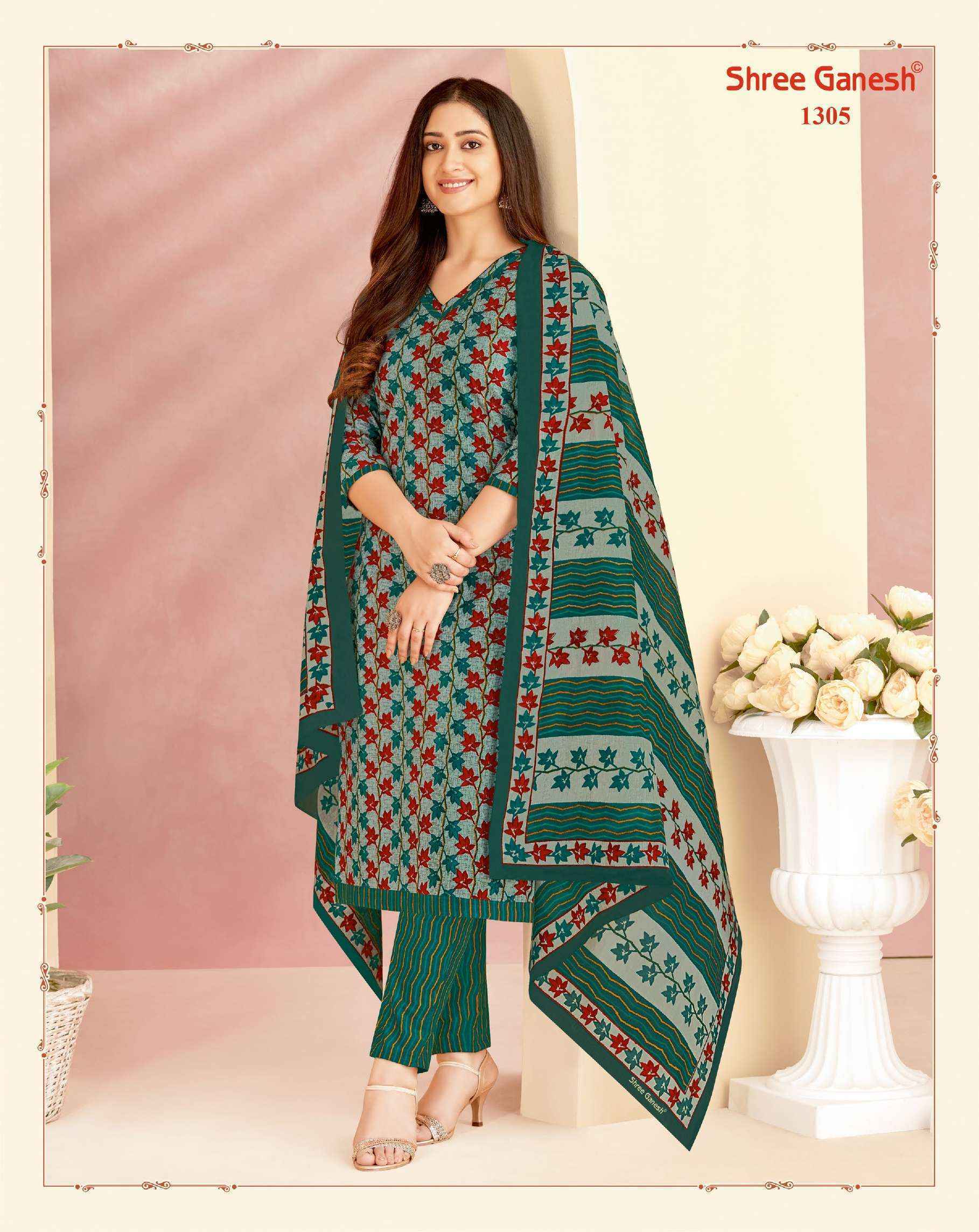 Shree Ganesh Vaani Vol 3 Jaipuri Cotton Dress Material 20 pcs Catalogue