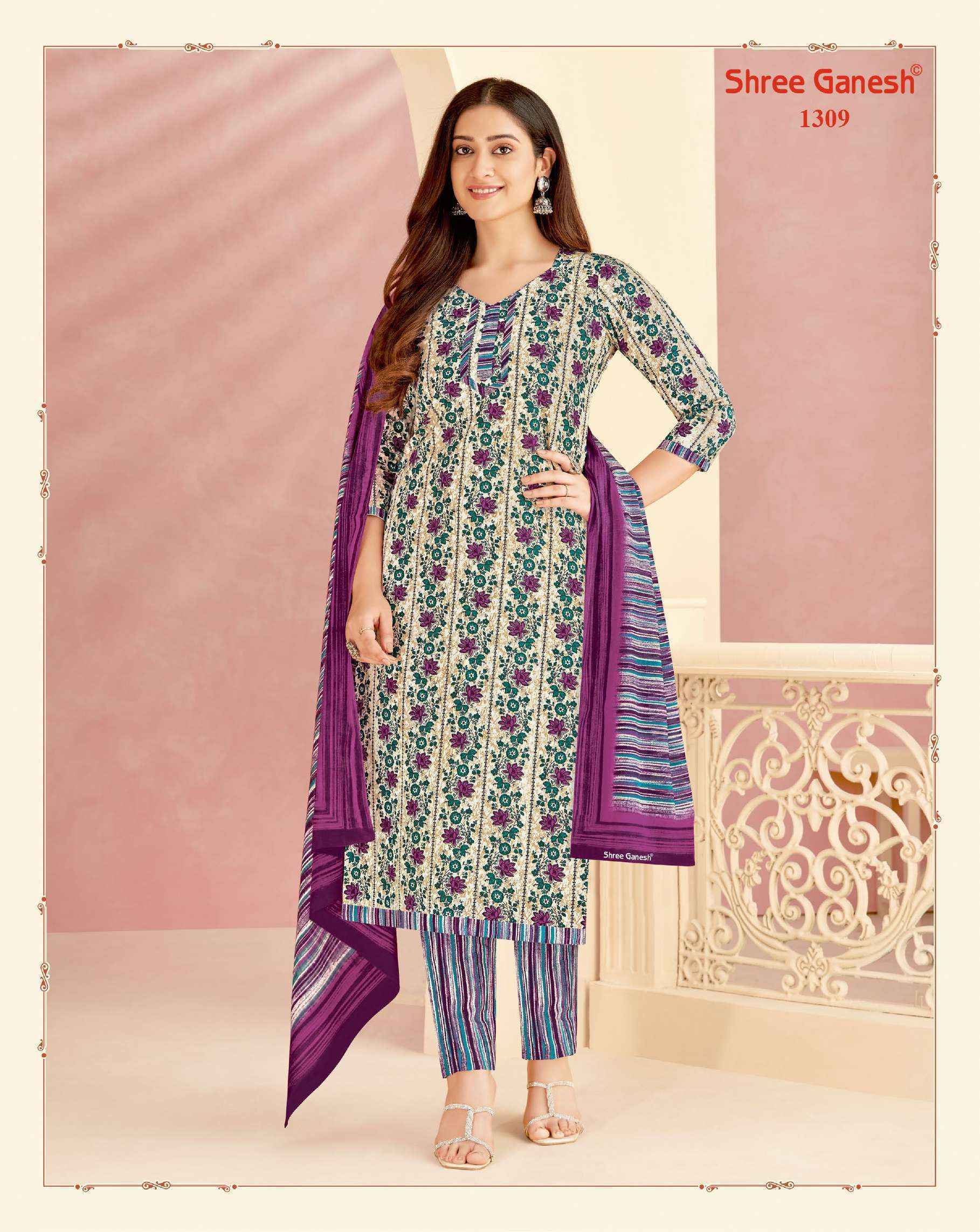 Shree Ganesh Vaani Vol 3 Jaipuri Cotton Dress Material 20 pcs Catalogue