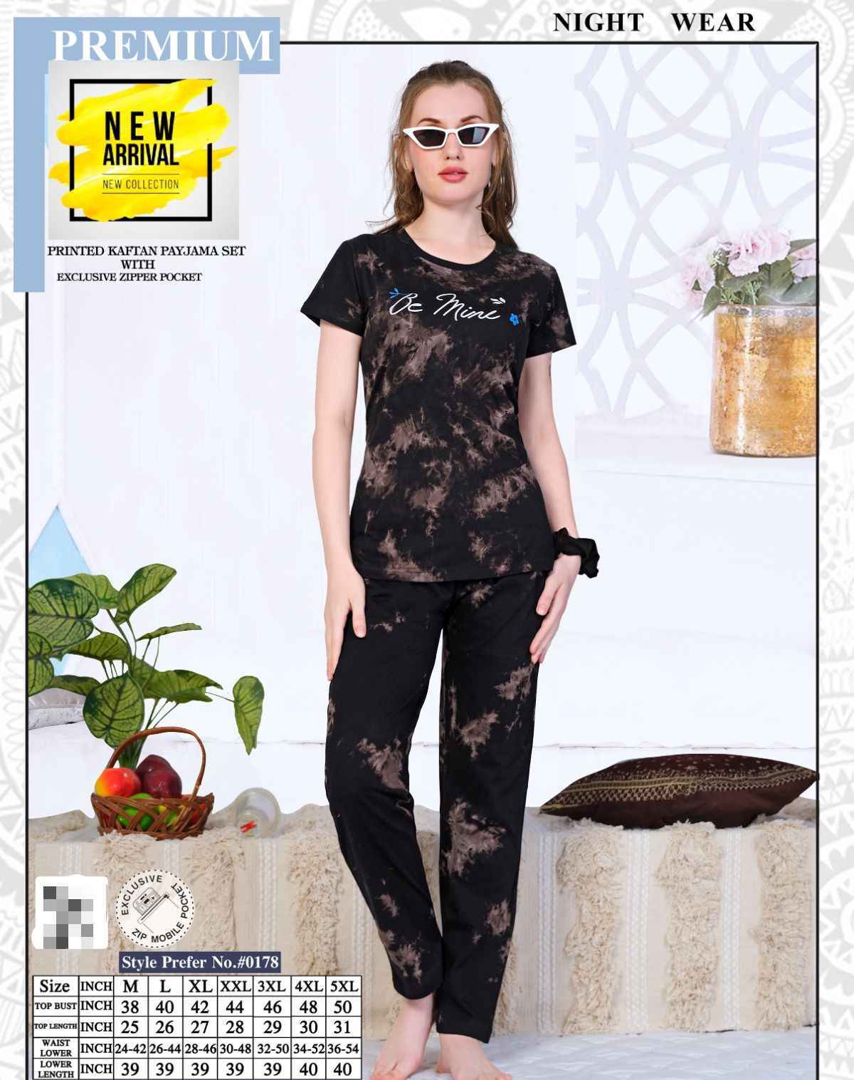 Summer Special Vol.AT0178 Printed Zipp Pocket Night Suit 6 Pc Catalog