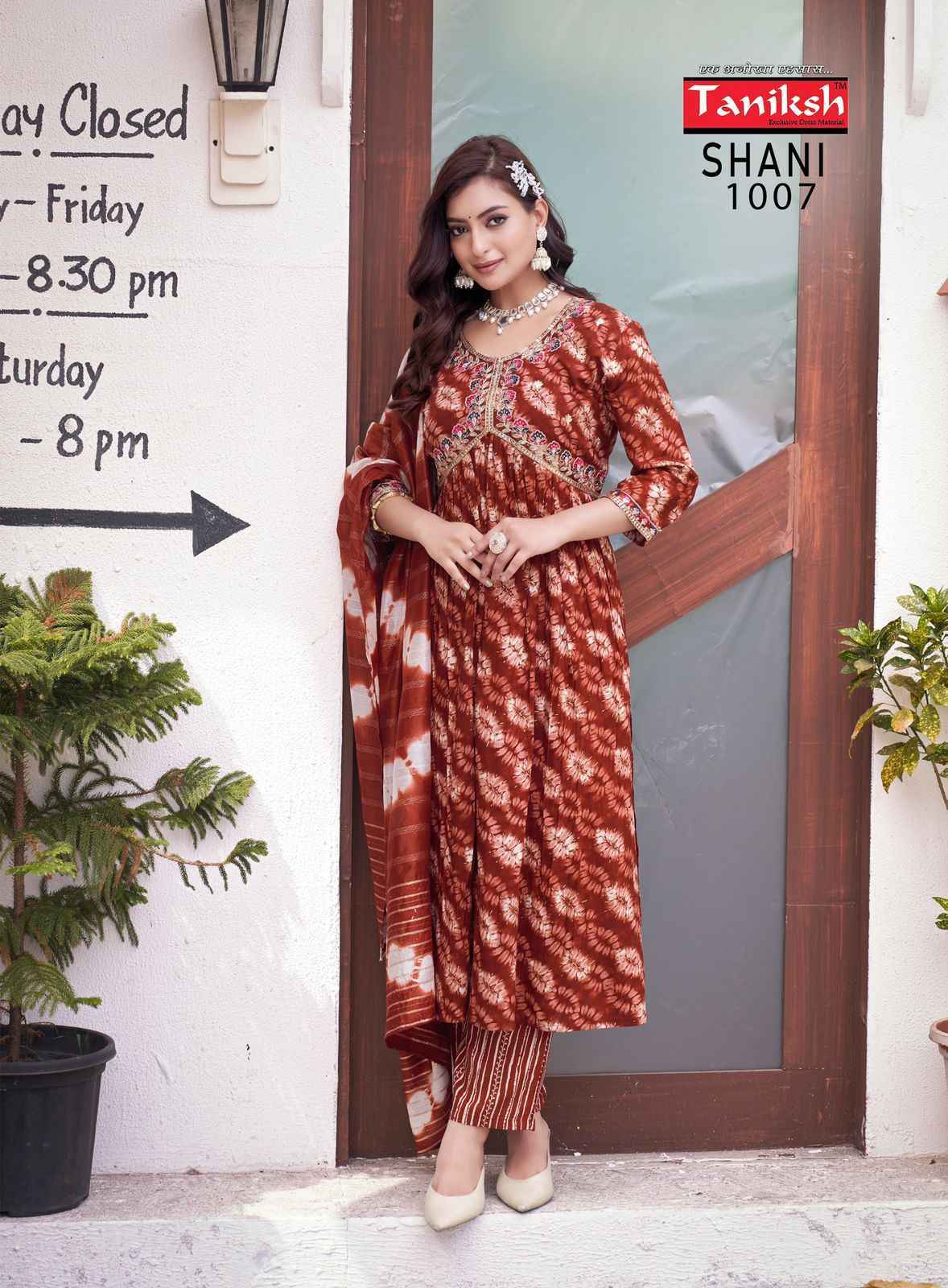 Taniksh Shani Vol-1 Readymade Rayon Dress 8 Pc Catalouge