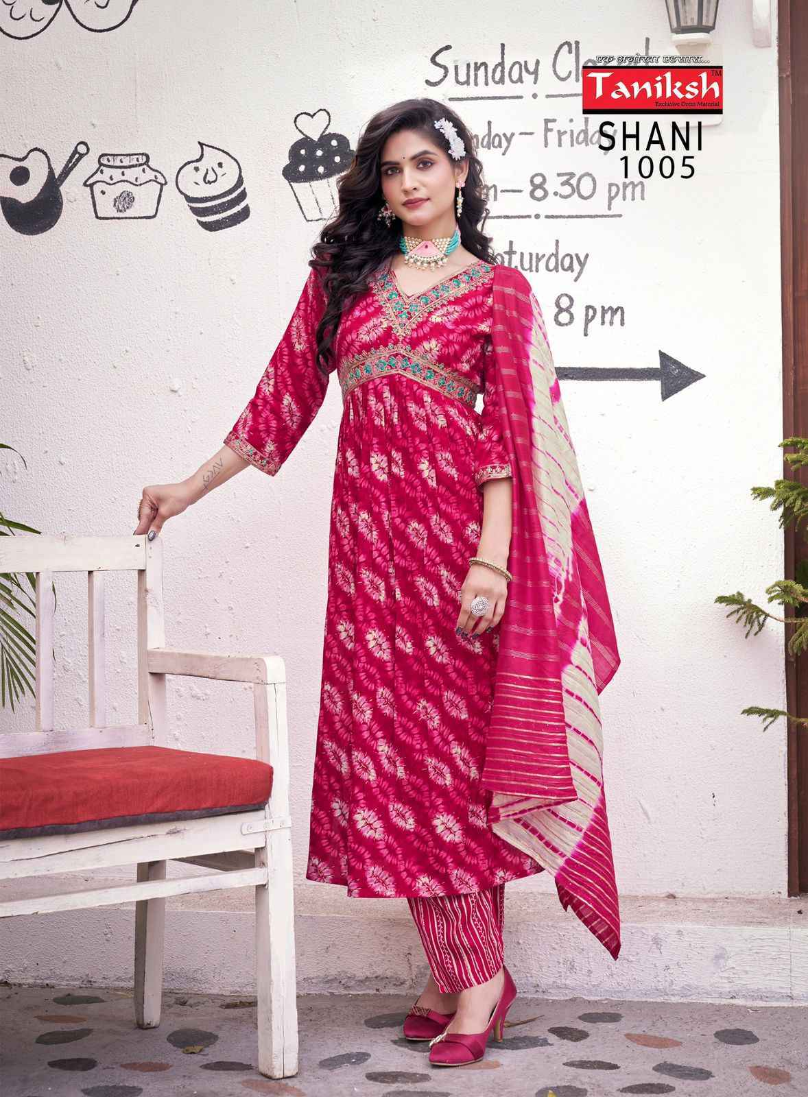 Taniksh Shani Vol-1 Readymade Rayon Dress 8 Pc Catalouge