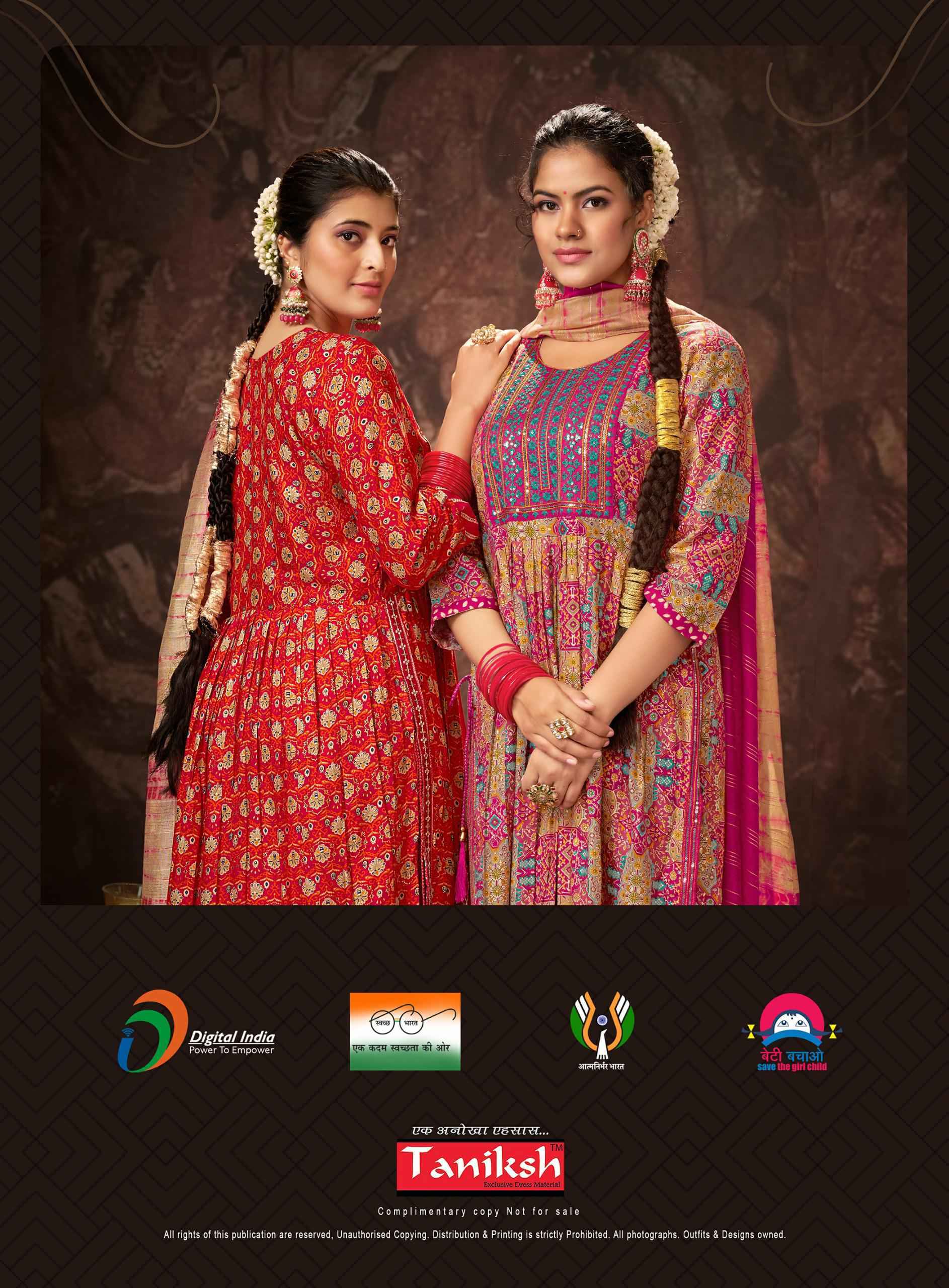 Taniksh Sharnam Vol-3 Readymade Rayon Dress 8 pcs Catalogue