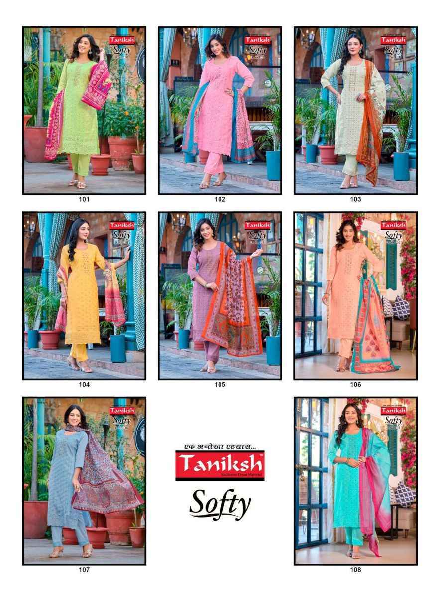Taniksh Softy Readymade Muslin Dress 8 pcs Catalogue