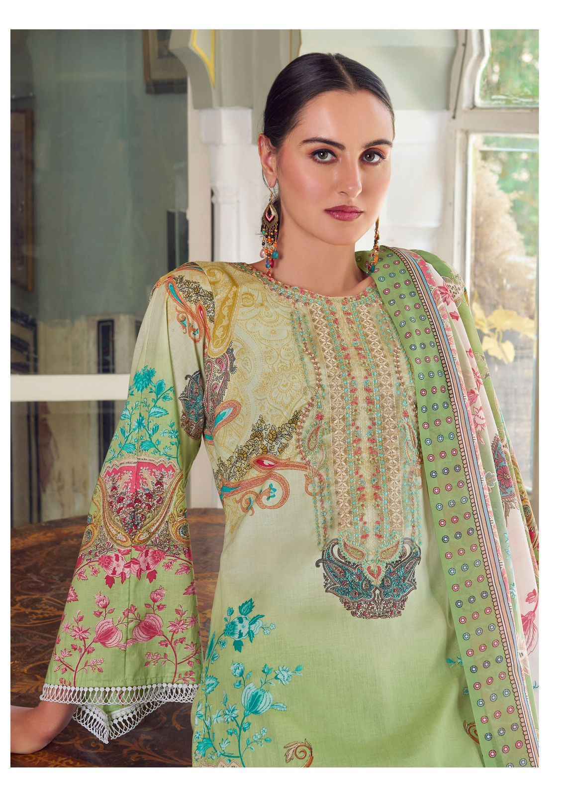 The Hermitage Shop Meraki Lawn Dress Material 6 Pc Catalog