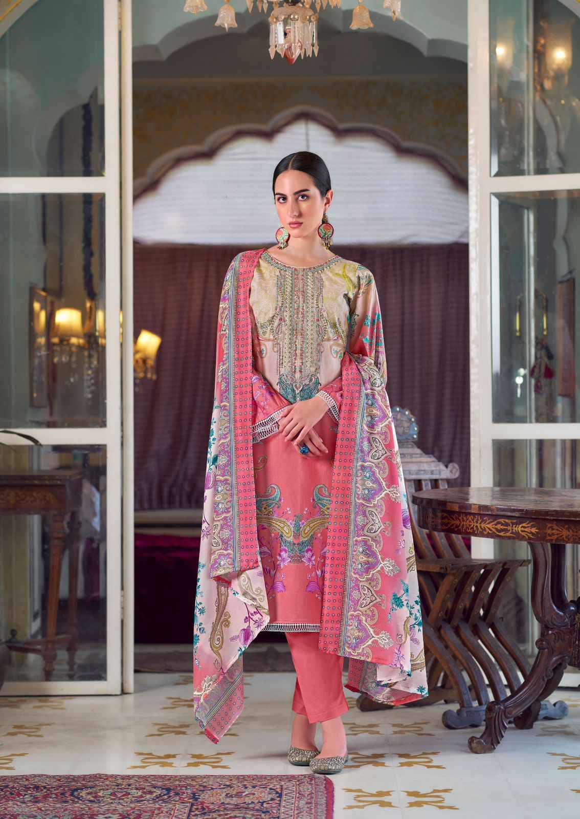 The Hermitage Shop Meraki Lawn Dress Material 6 Pc Catalog