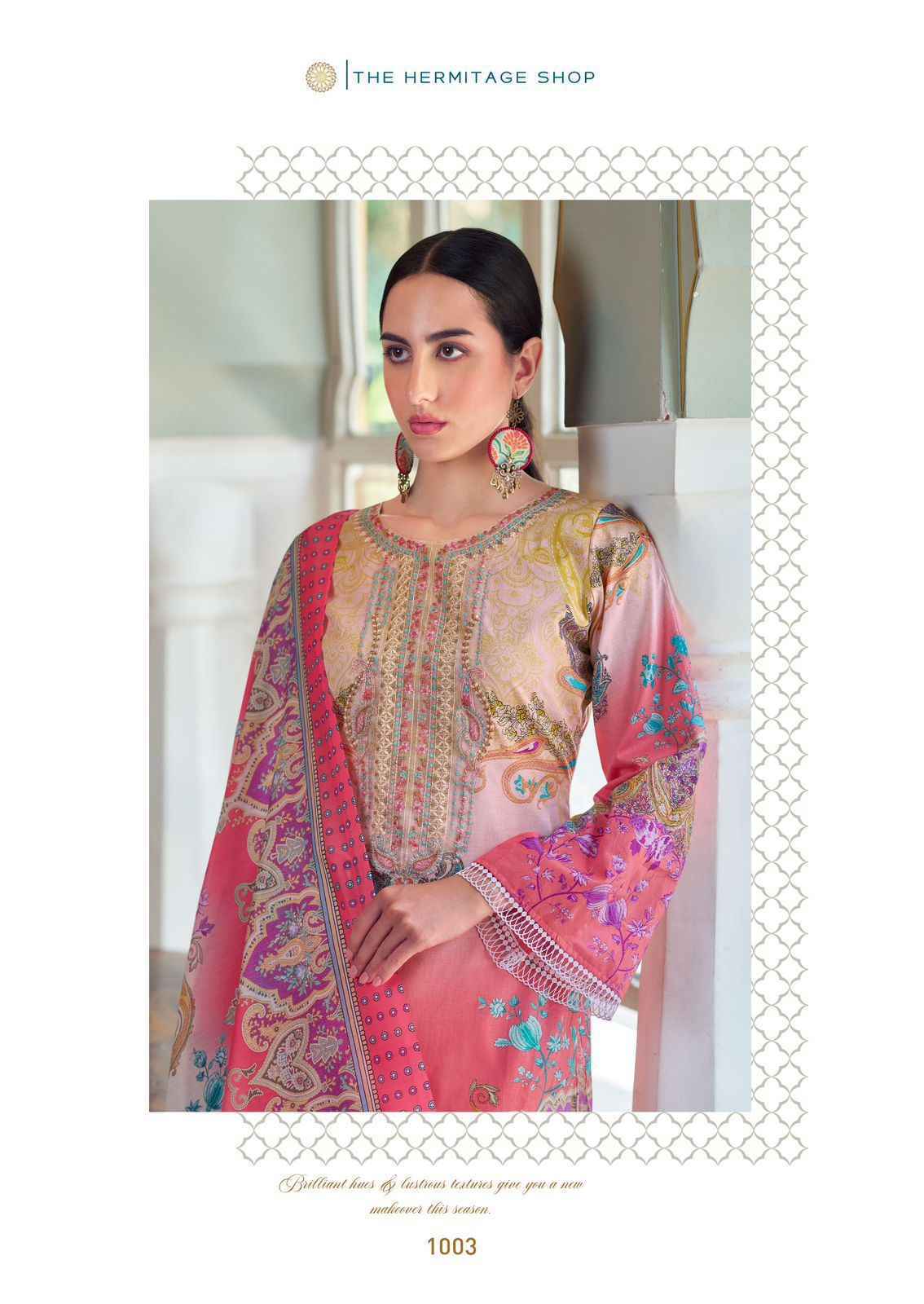 The Hermitage Shop Meraki Lawn Dress Material 6 Pc Catalog