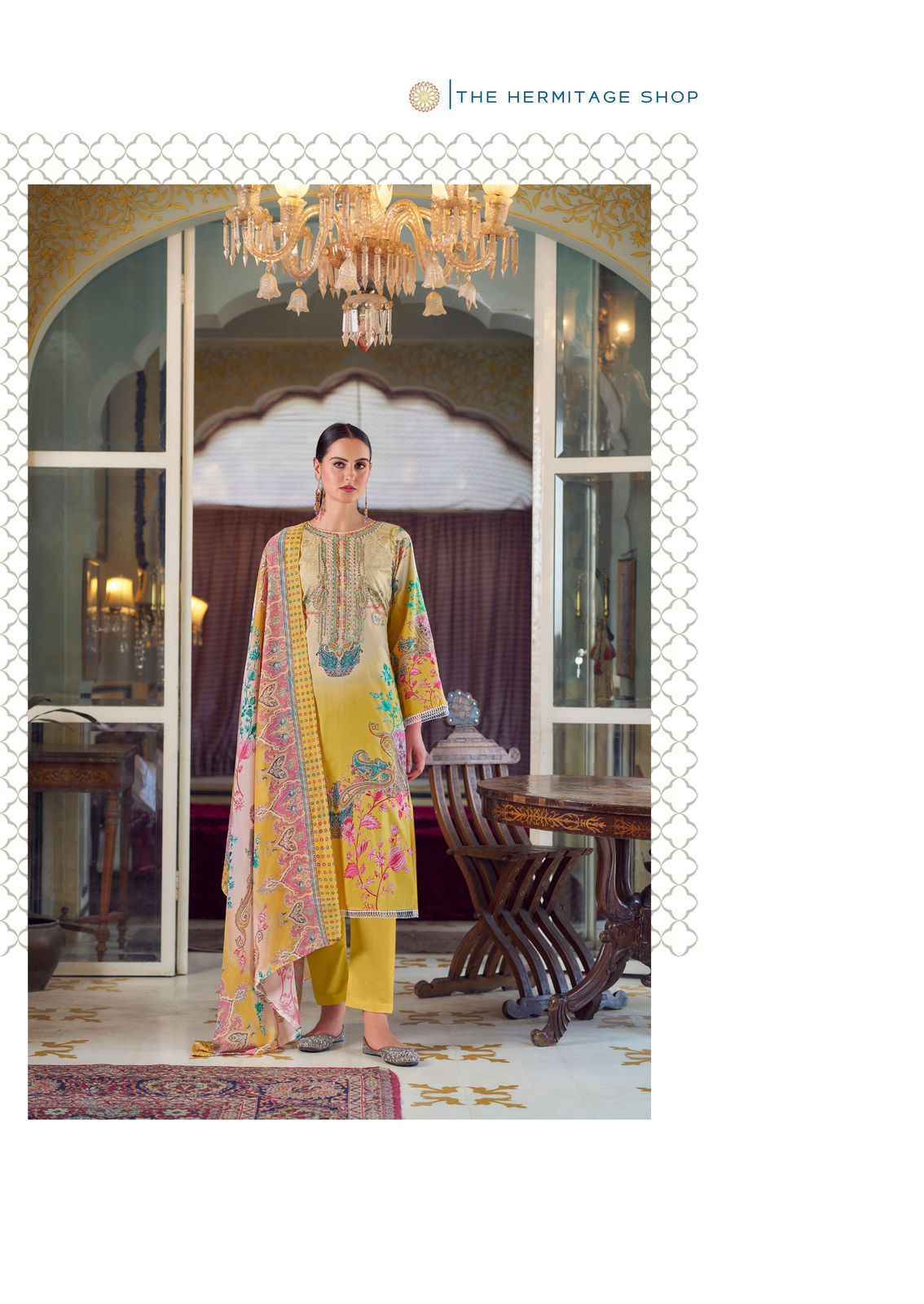 The Hermitage Shop Meraki Lawn Dress Material 6 Pc Catalog