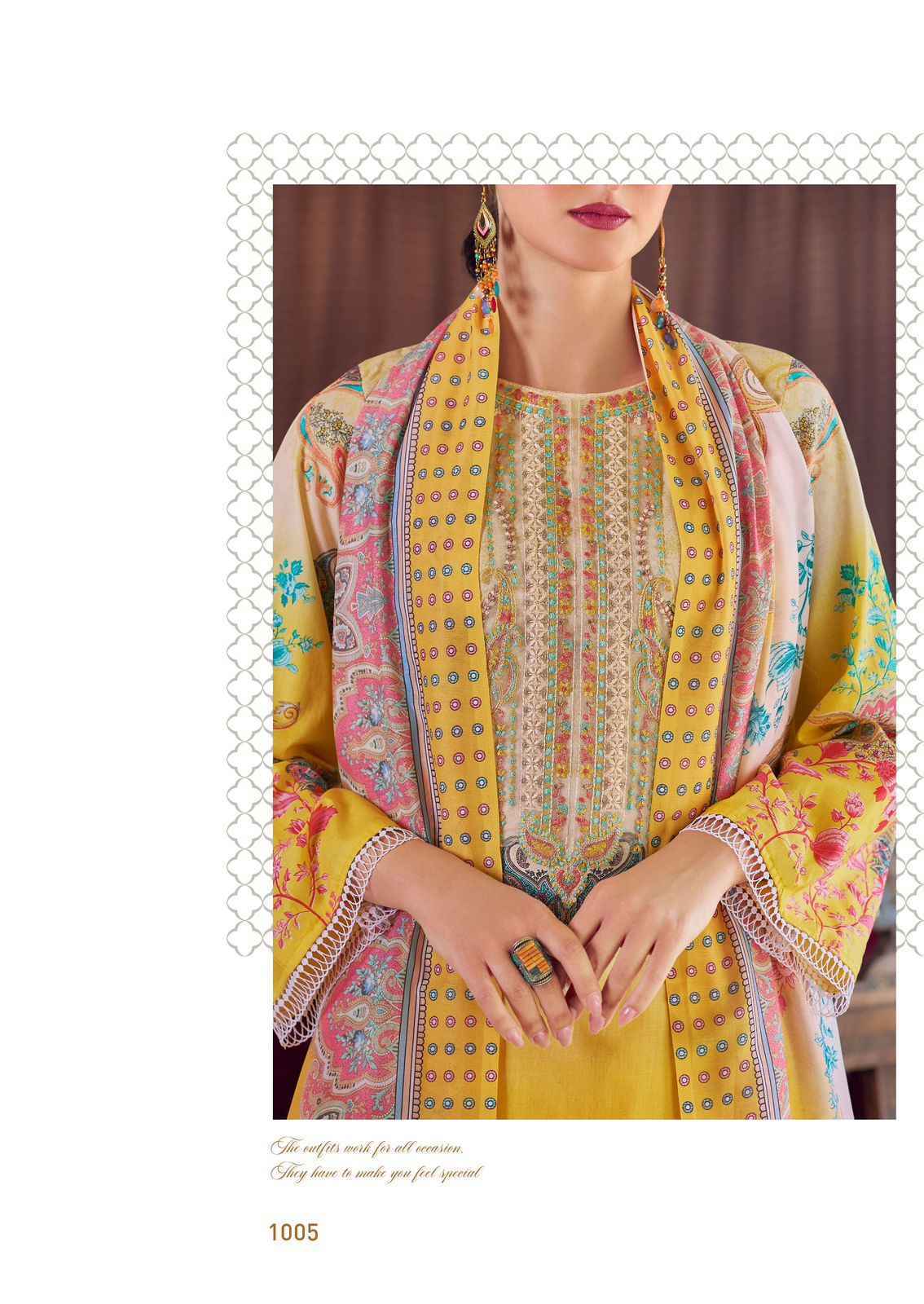 The Hermitage Shop Meraki Lawn Dress Material 6 Pc Catalog