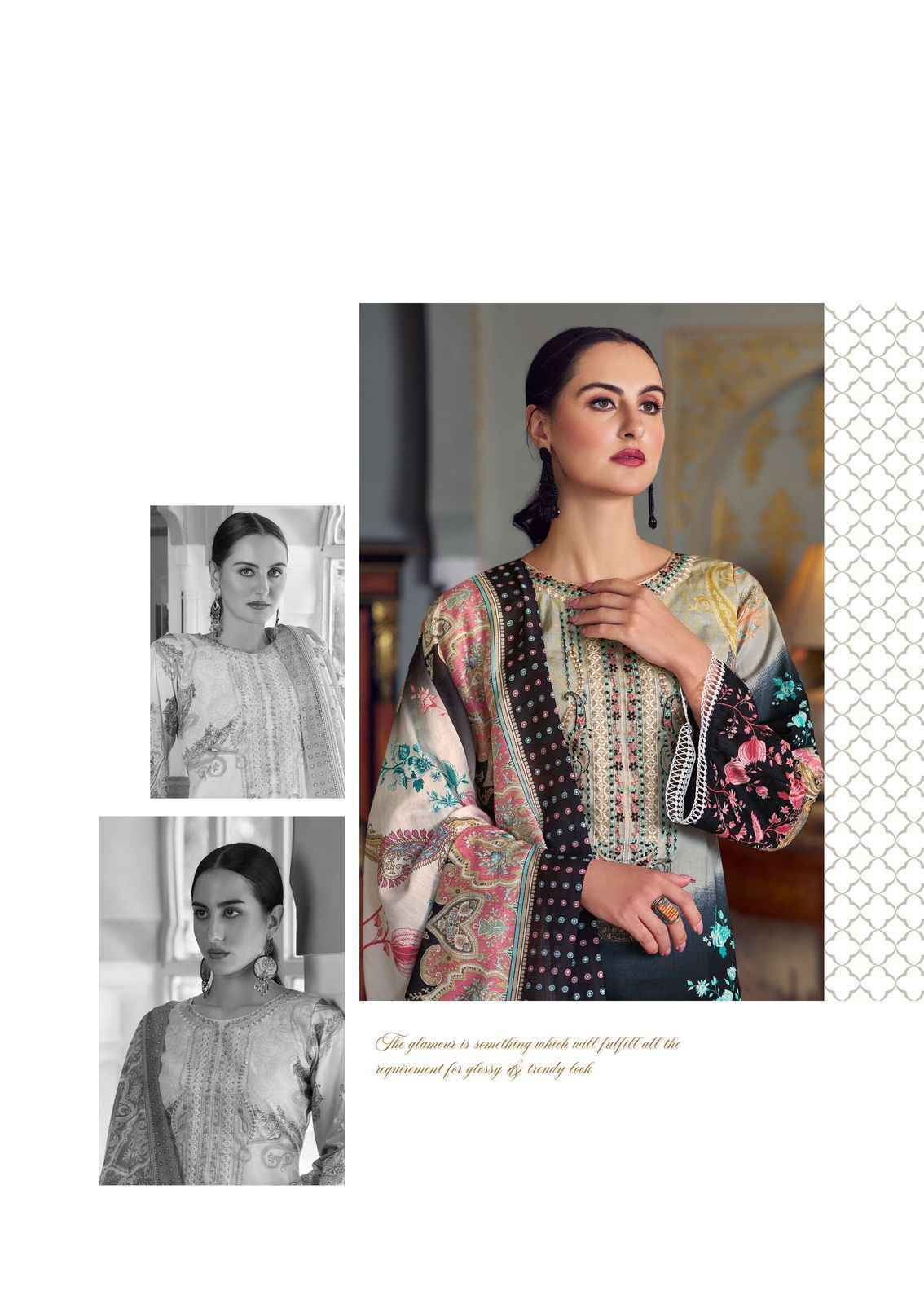 The Hermitage Shop Meraki Lawn Dress Material 6 Pc Catalog