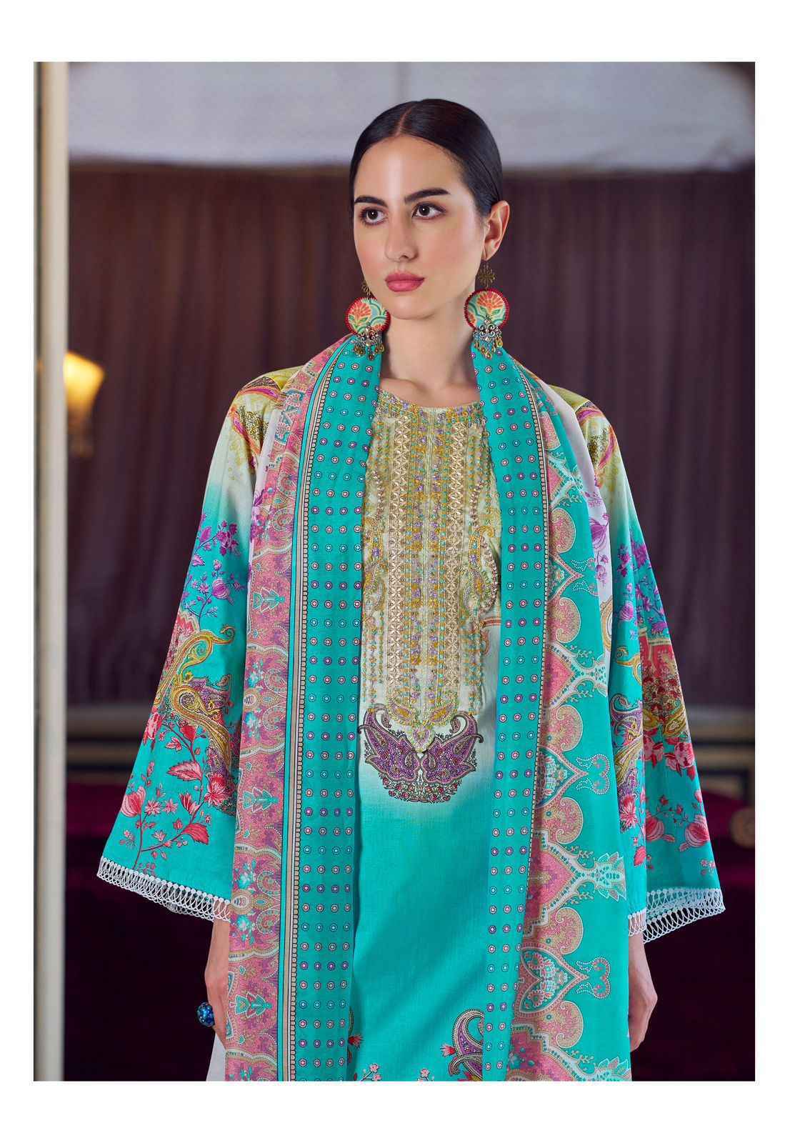 The Hermitage Shop Meraki Lawn Dress Material 6 Pc Catalog