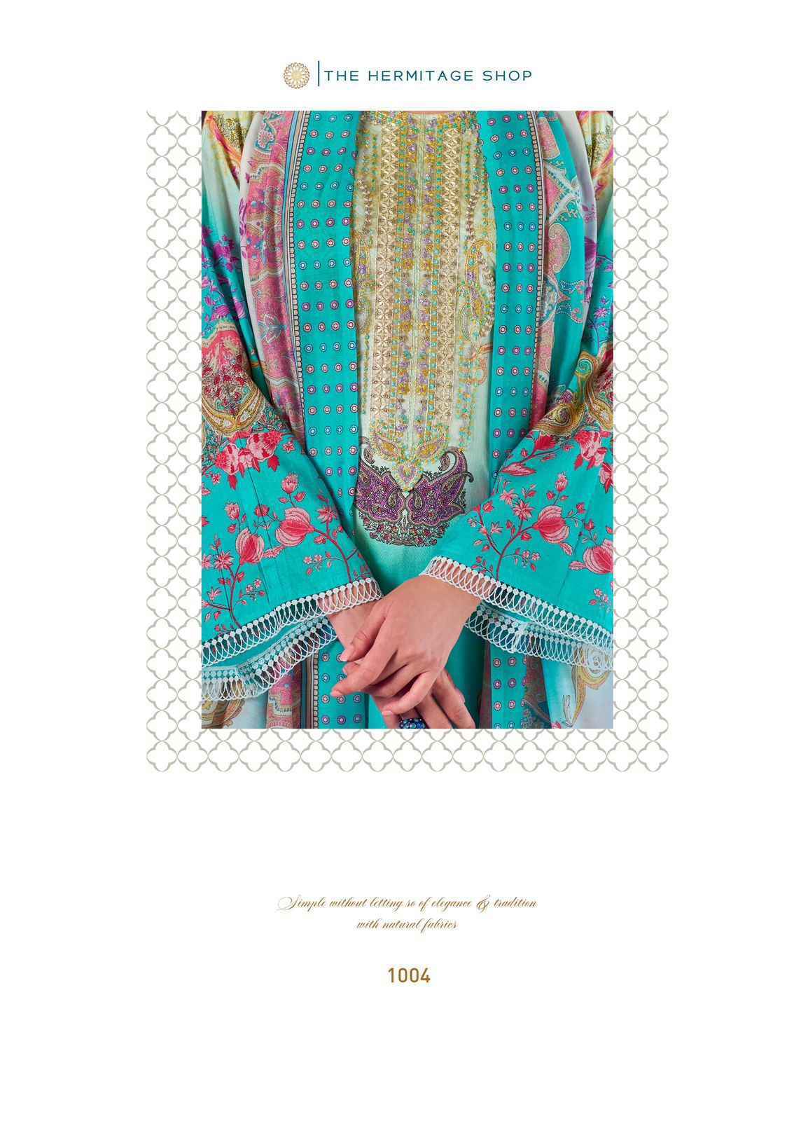 The Hermitage Shop Meraki Lawn Dress Material 6 Pc Catalog