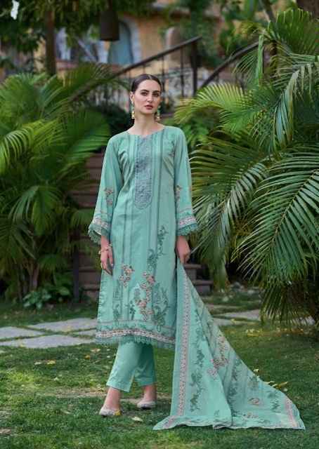 THE HERMITAGE SHOP Shamiana Cotton Dress Material 6 pcs Catalogue