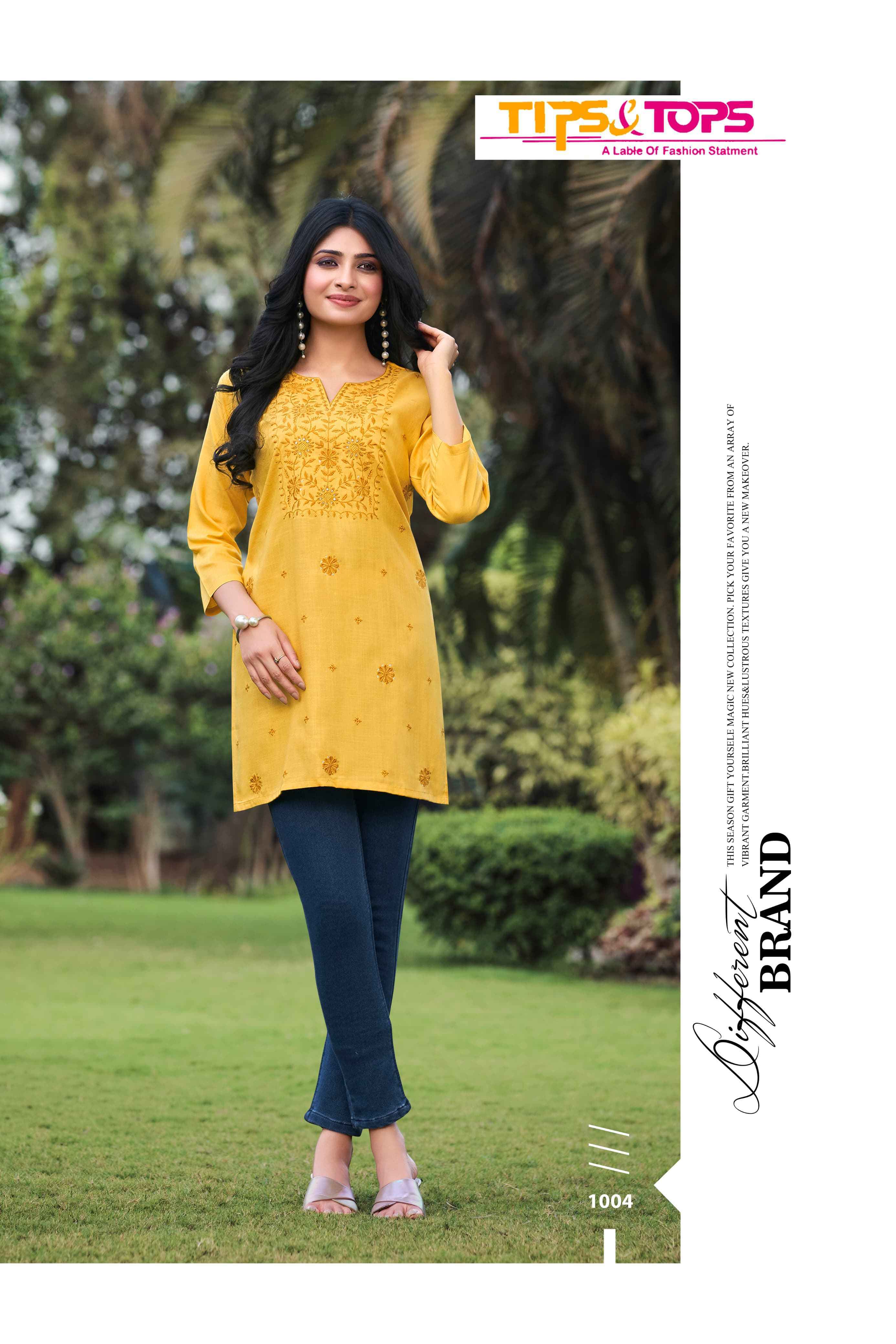 Tips Tops Colors Vol 3 Heavy Rayon Kurti Online Designer Kurtis Wholesaler