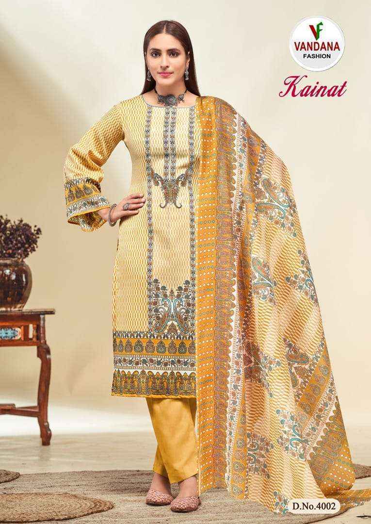 Vandana Fashion Kainat Vol 4 Cotton Dress Material 10 pcs Catalogue