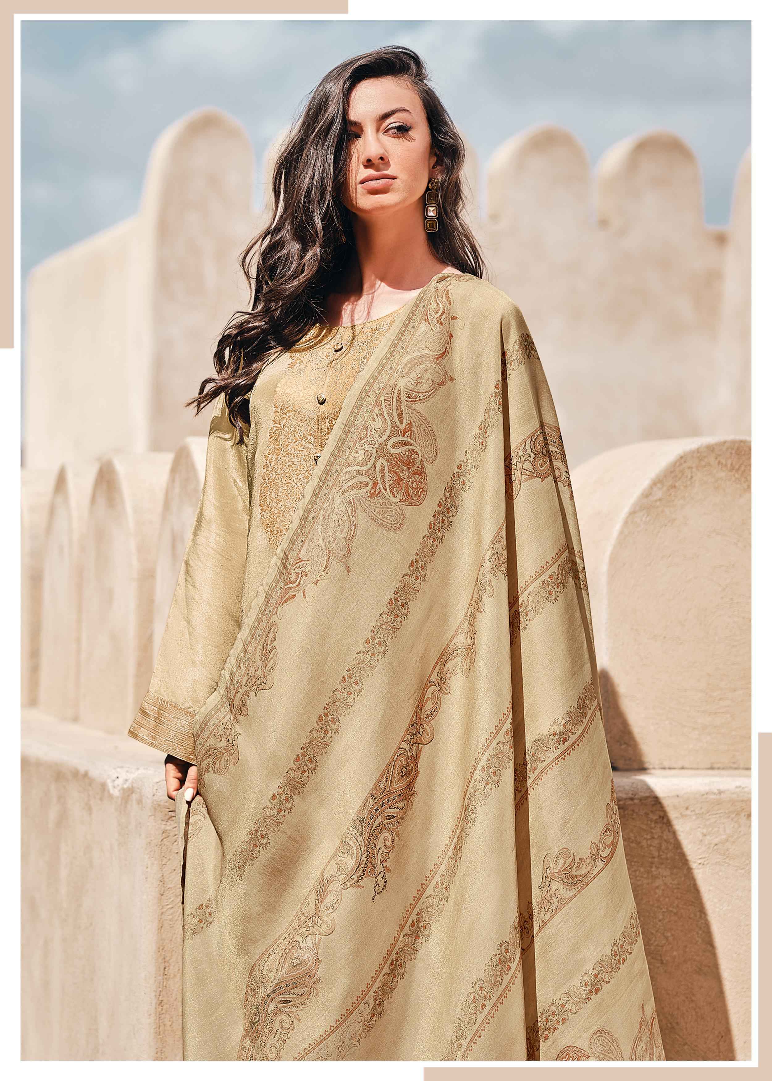 Varsha Nissar Viscose Shimmer Tissue Woven Dress Material 5 Pc Catalog