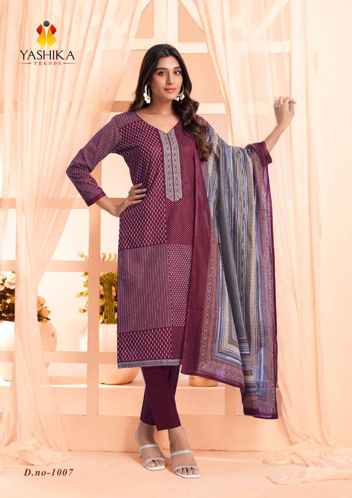 Yashika Trends Erina Heavy Cotton Dress Material 8 pcs Catalogue