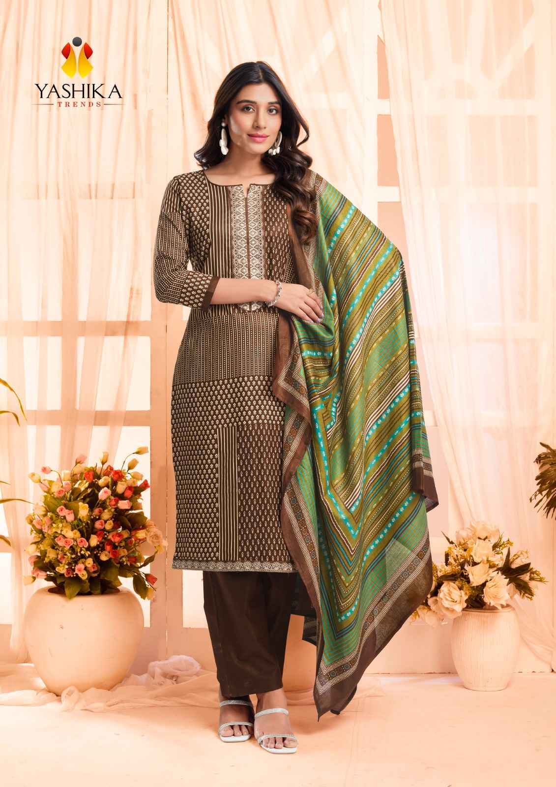 Yashika Trends Erina Heavy Cotton Dress Material 8 pcs Catalogue