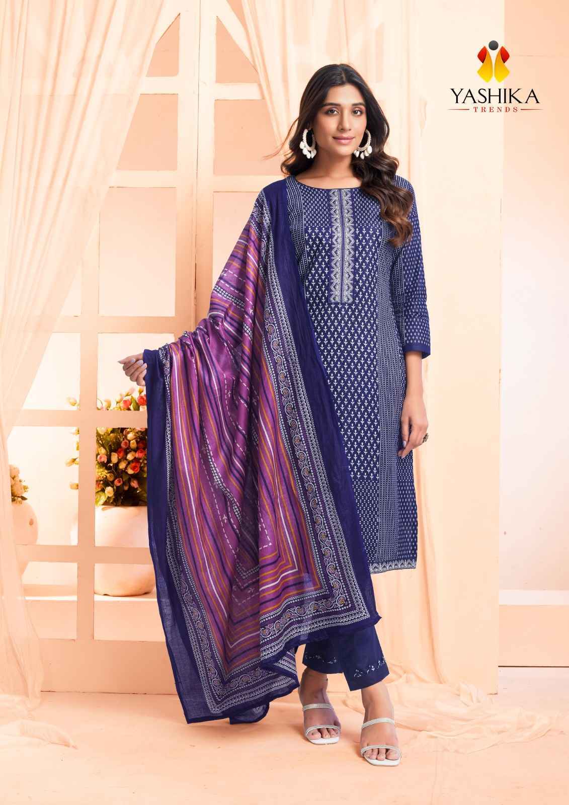 Yashika Trends Erina Heavy Cotton Dress Material 8 pcs Catalogue