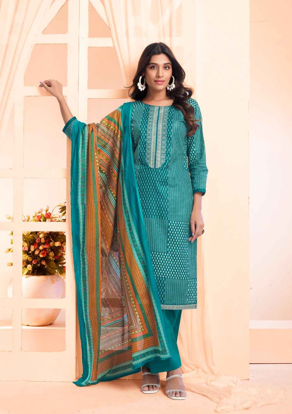 Yashika Trends Erina Heavy Cotton Dress Material 8 pcs Catalogue