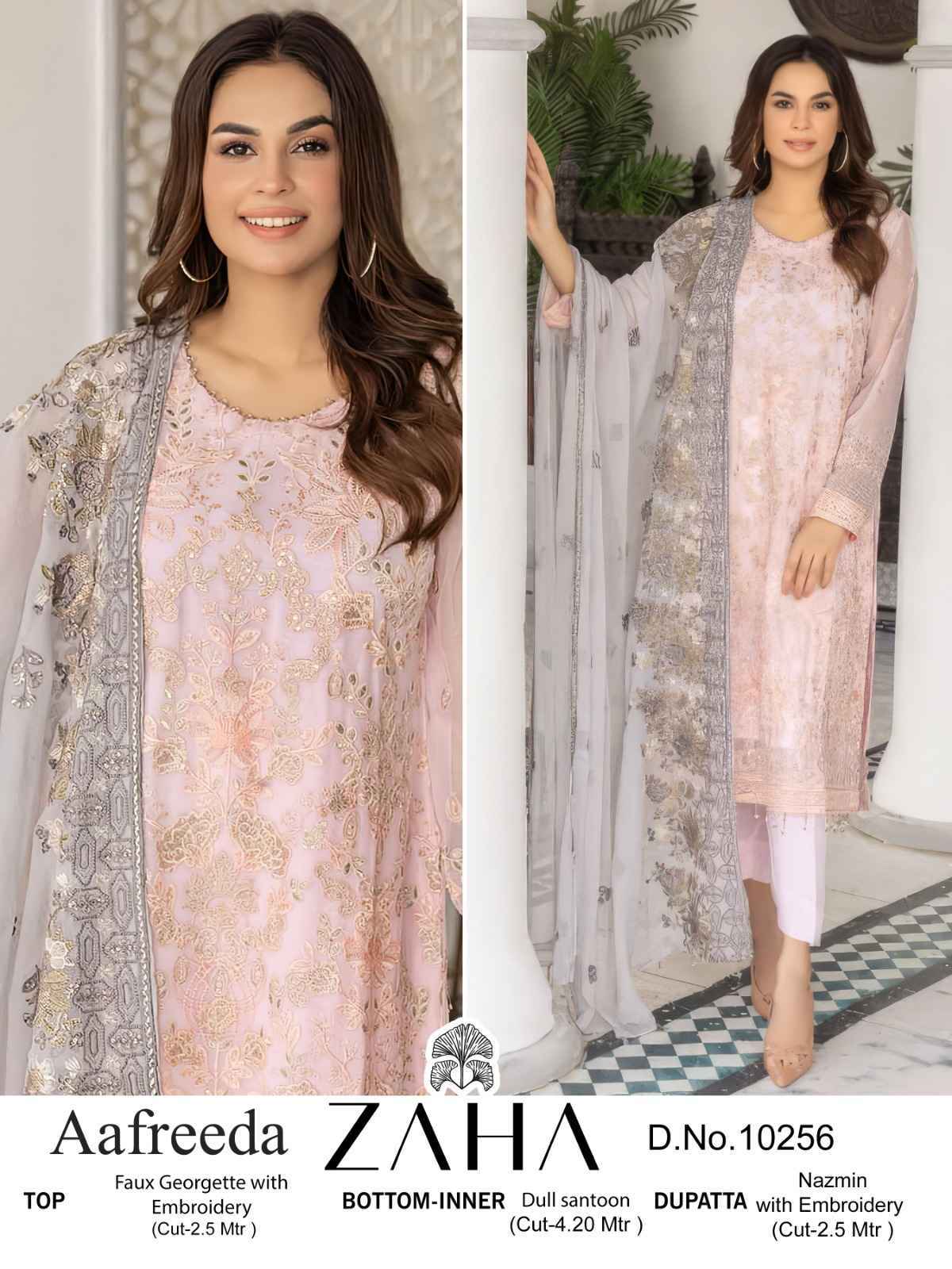Zaha Aafreeda Vol 1 Faux Georgette Dress Material Designer Ladies Dress Store